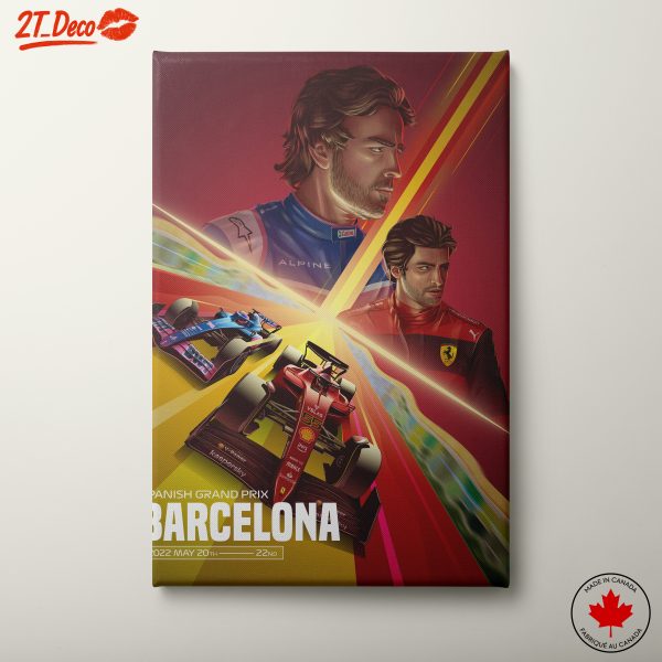Dynamic Formula 1 Racing Artwork from Barcelona