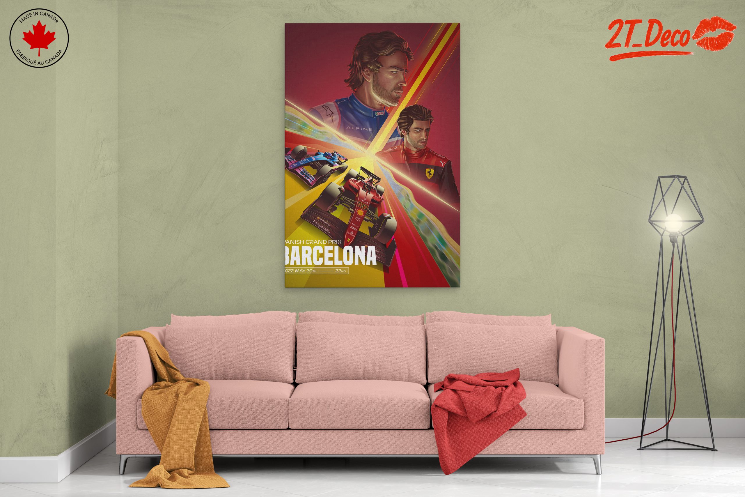 Dynamic Formula 1 Racing Artwork from Barcelona - Image 2