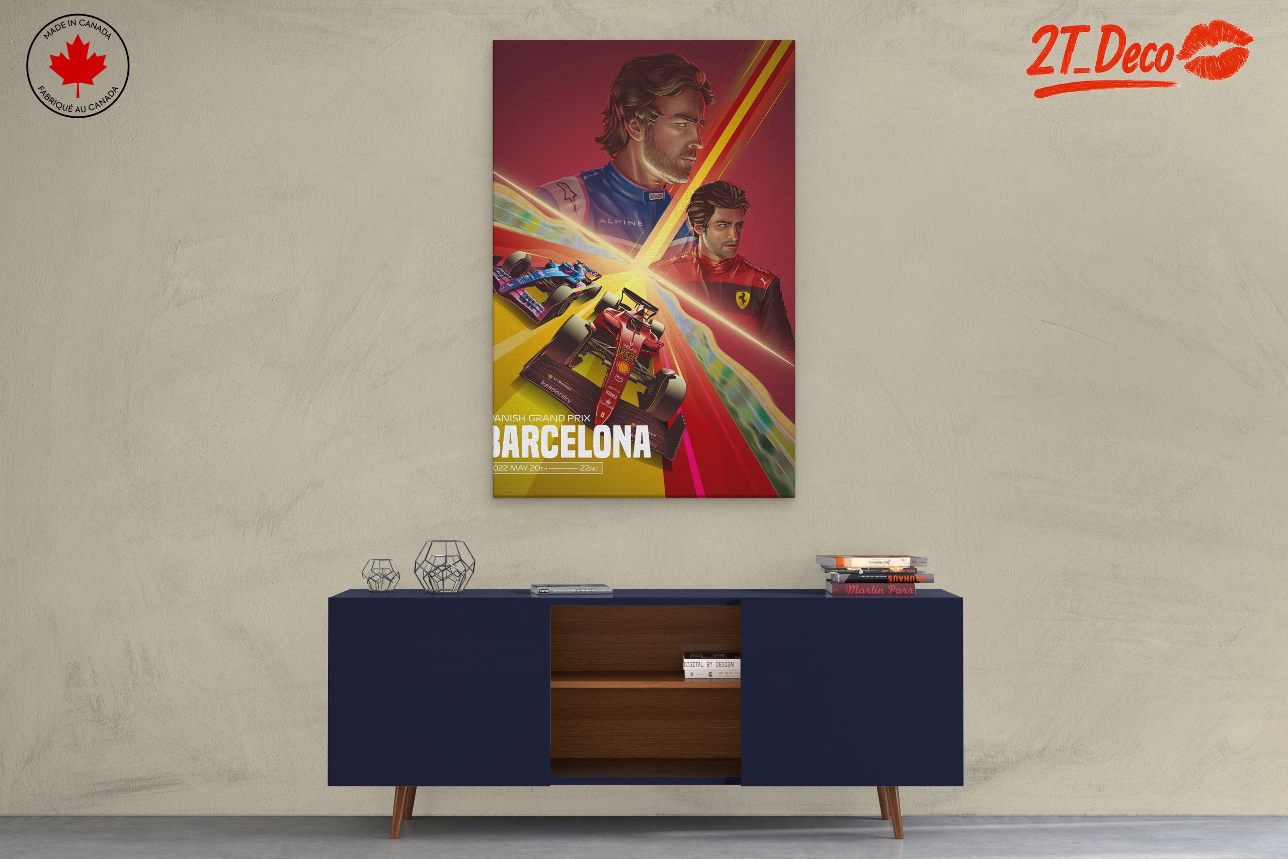 Dynamic Formula 1 Racing Artwork from Barcelona - Image 3