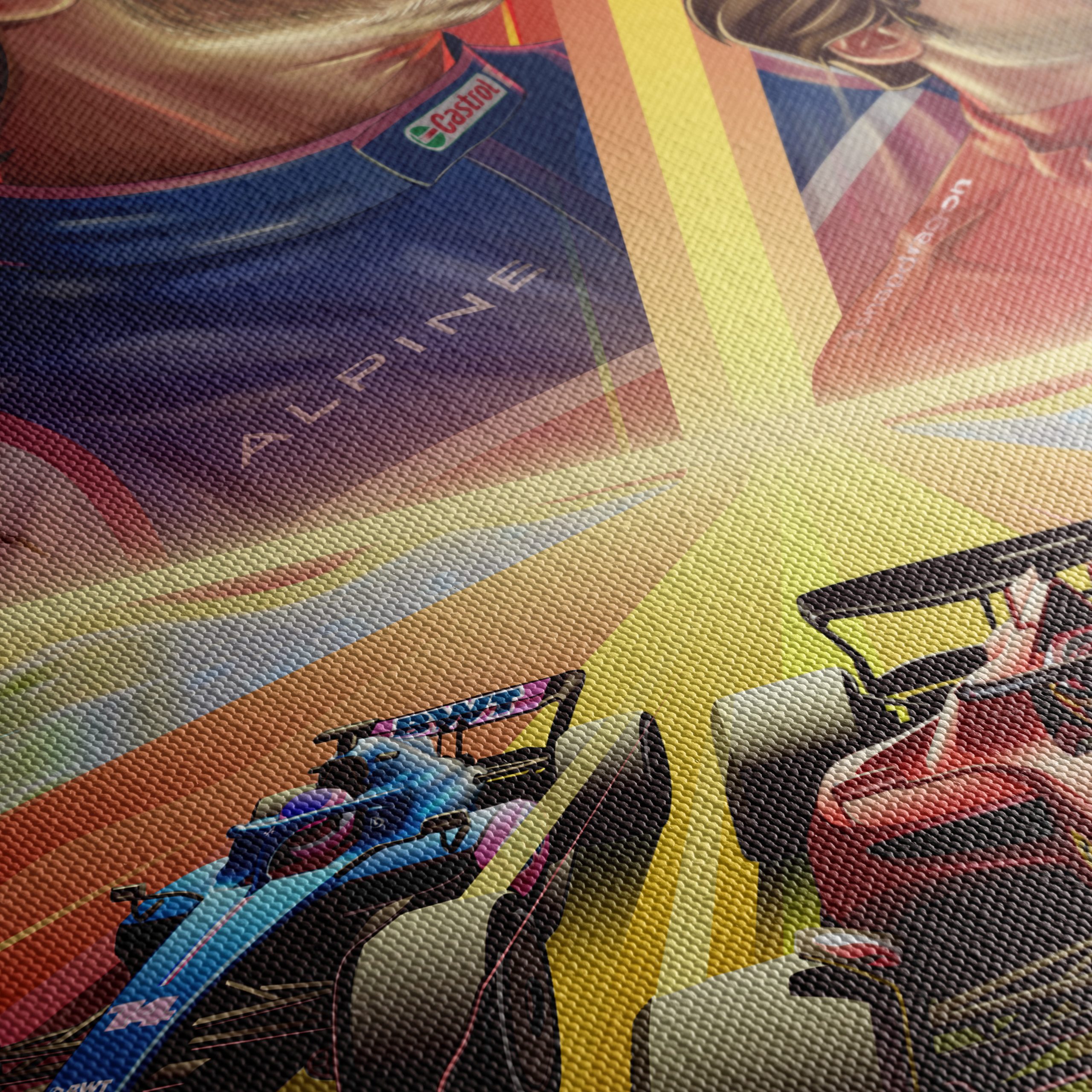 Dynamic Formula 1 Racing Artwork from Barcelona - Image 5