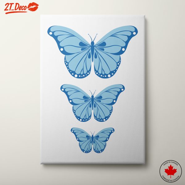 Stylized Blue Butterflies Art
