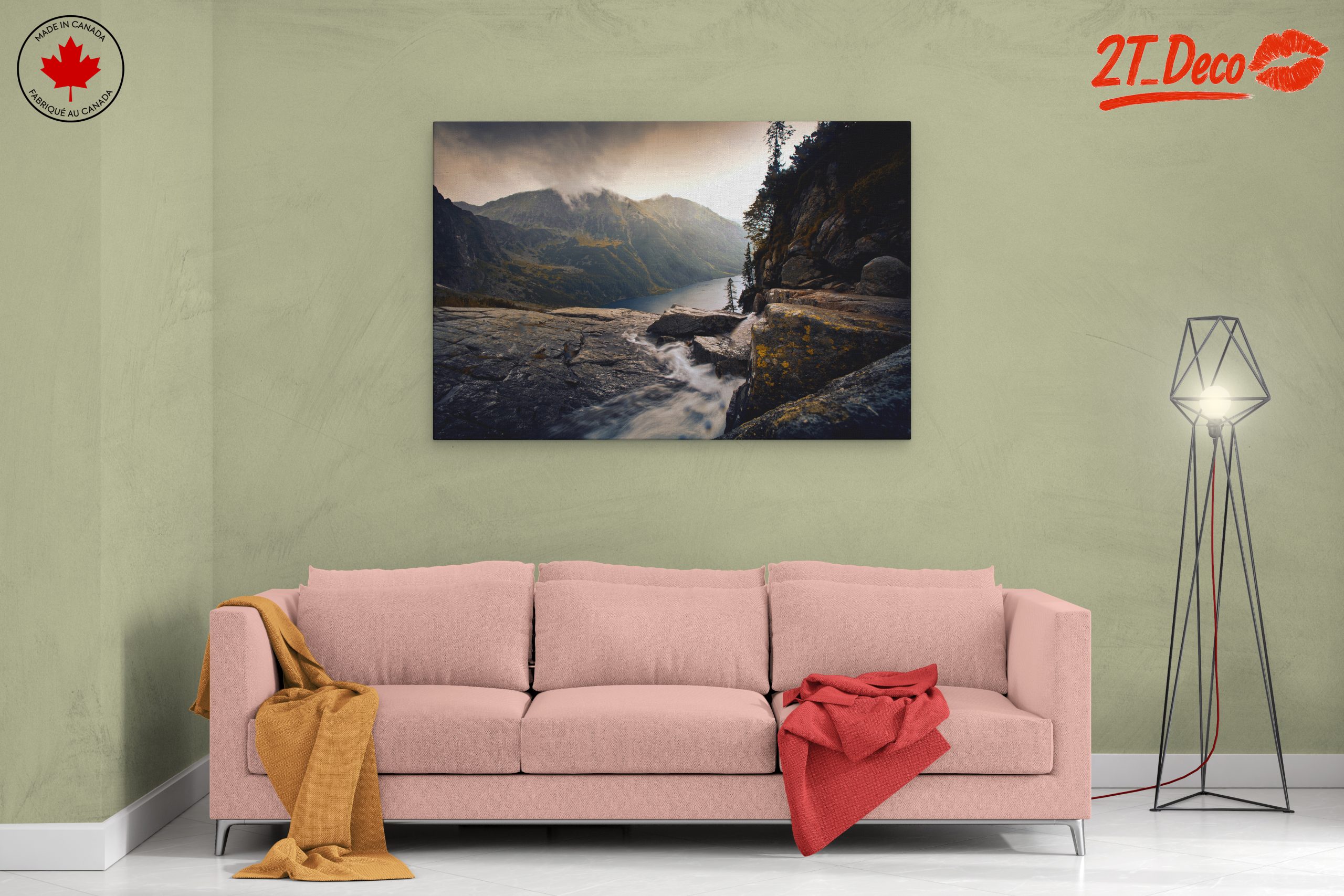 Majestic Natural Landscape with Mountain and River - Image 2