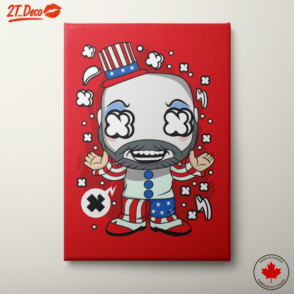 Funny Cartoon Character with Patriotic Hat