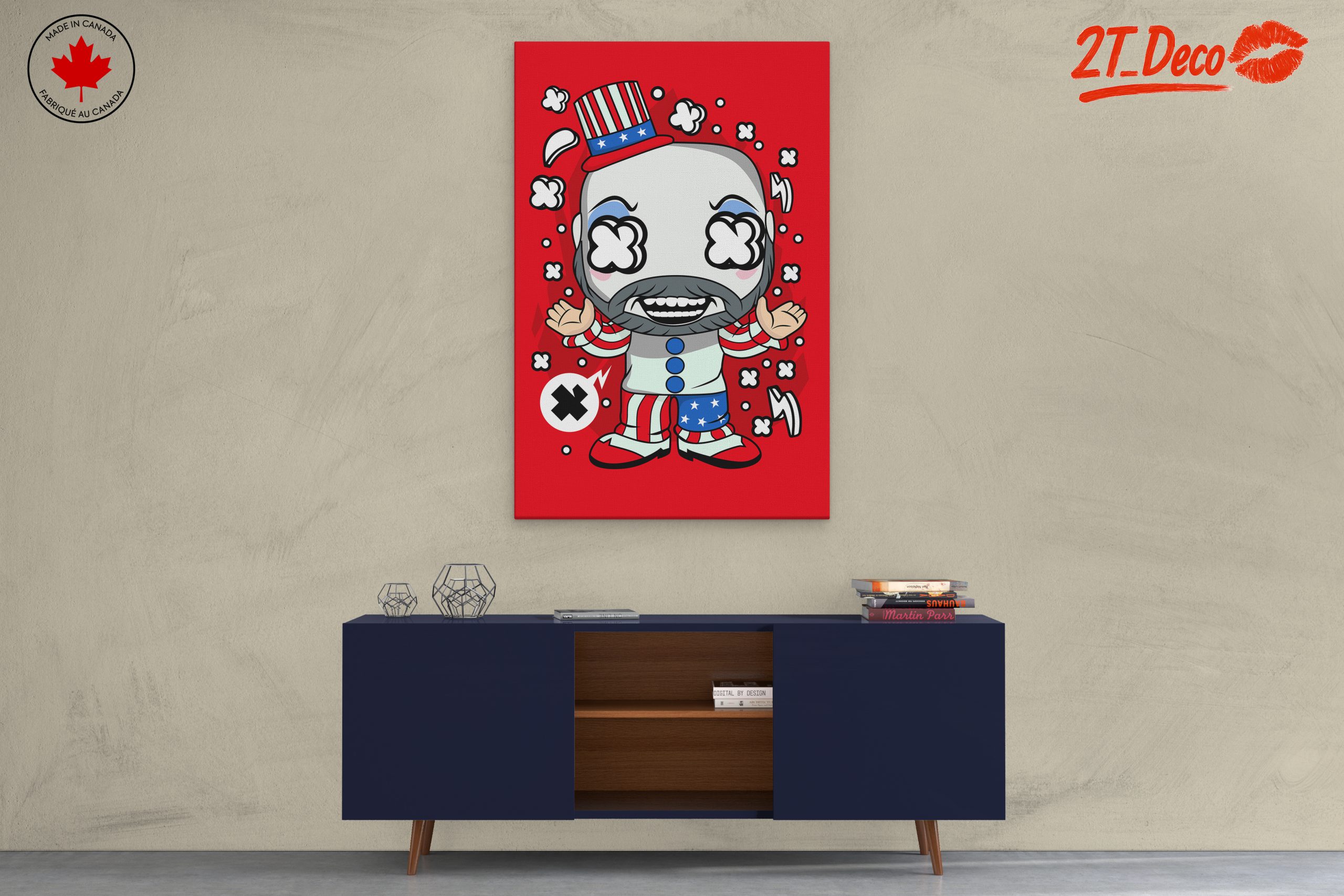 Funny Cartoon Character with Patriotic Hat - Image 3