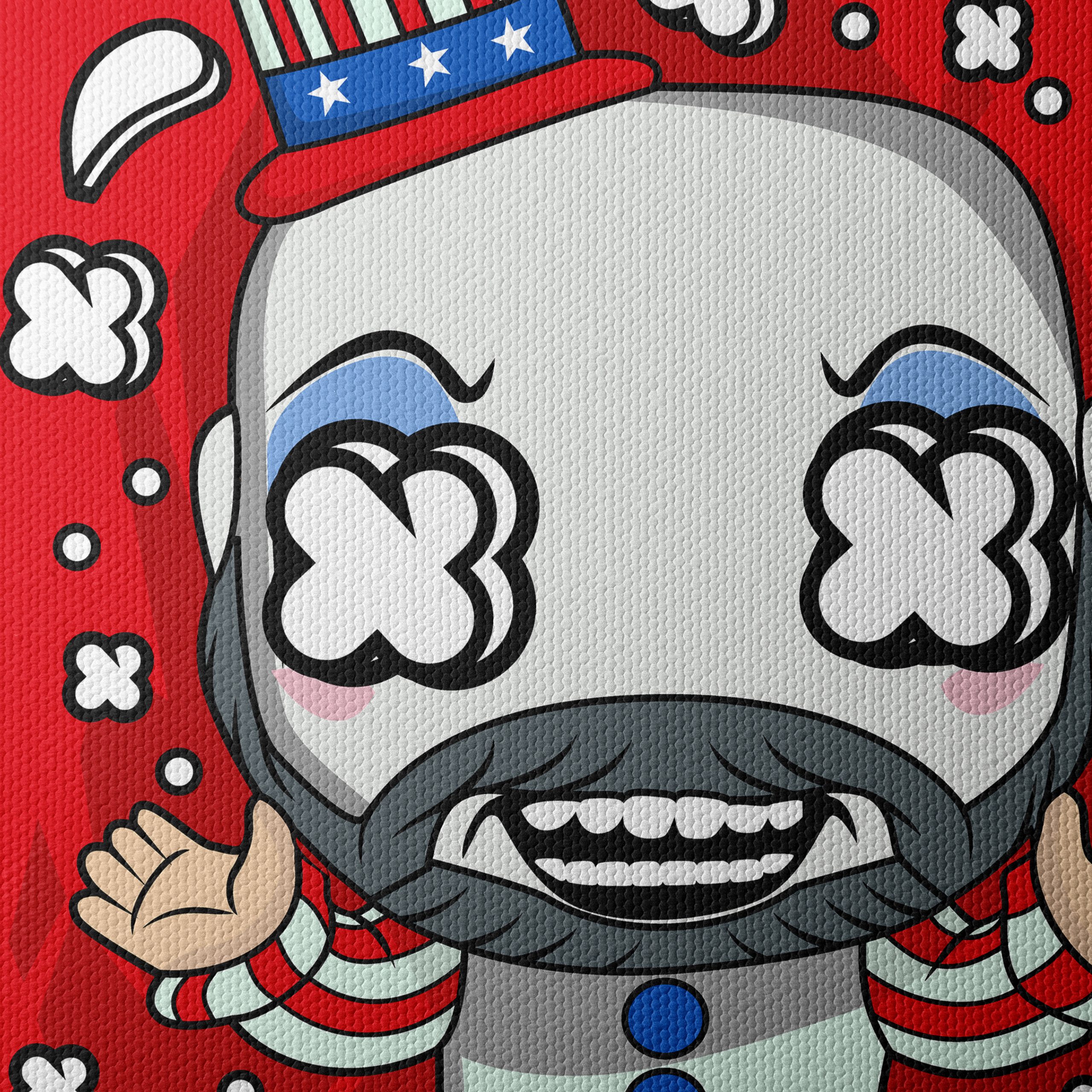 Funny Cartoon Character with Patriotic Hat - Image 4