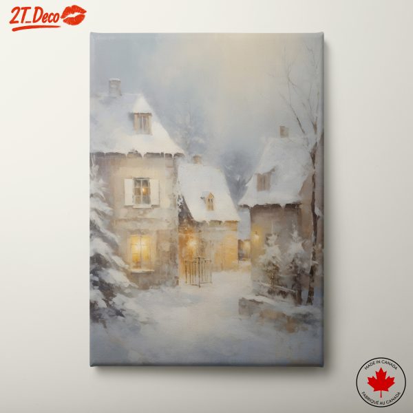 Charming Winter Village Scene