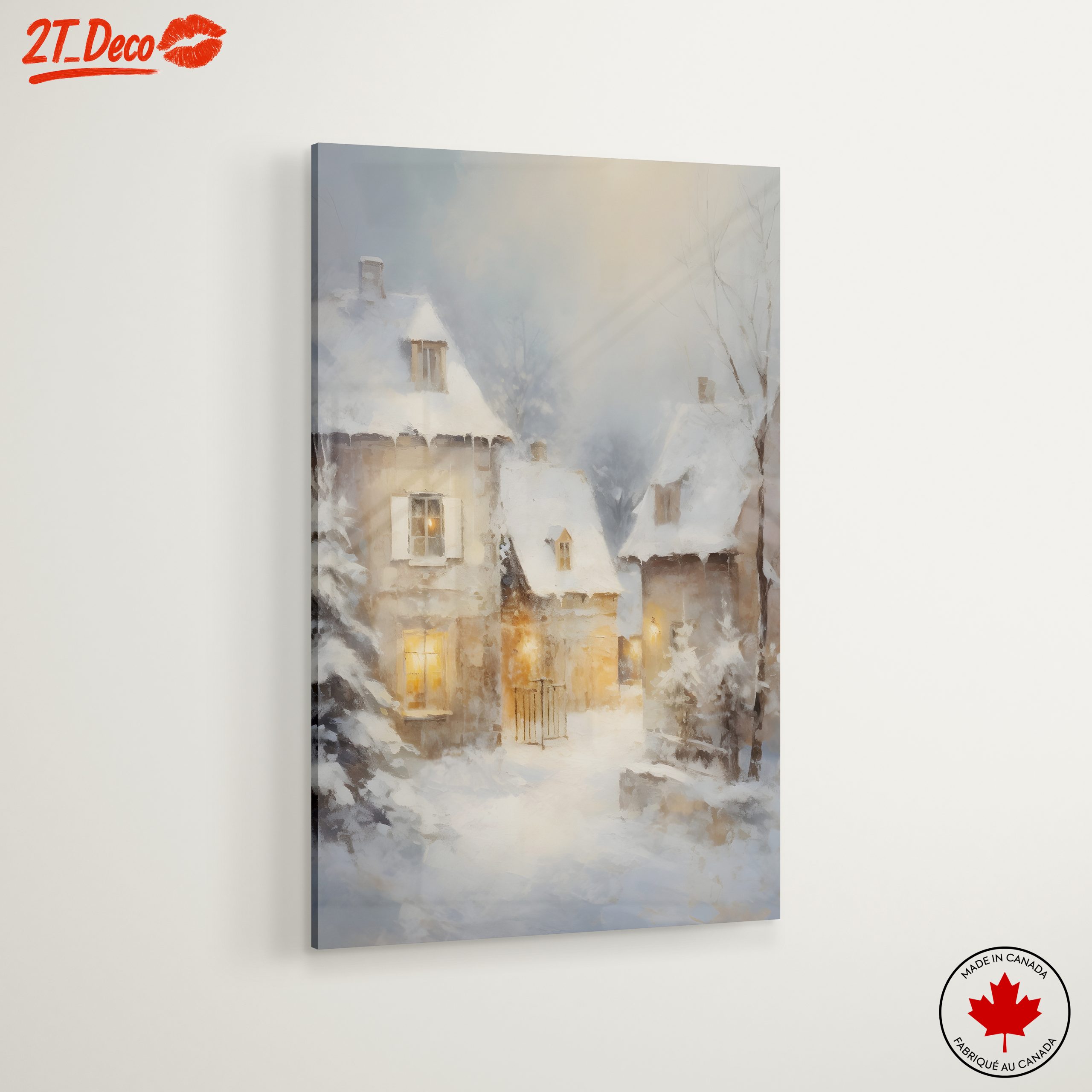 Charming Winter Village Scene - Image 6