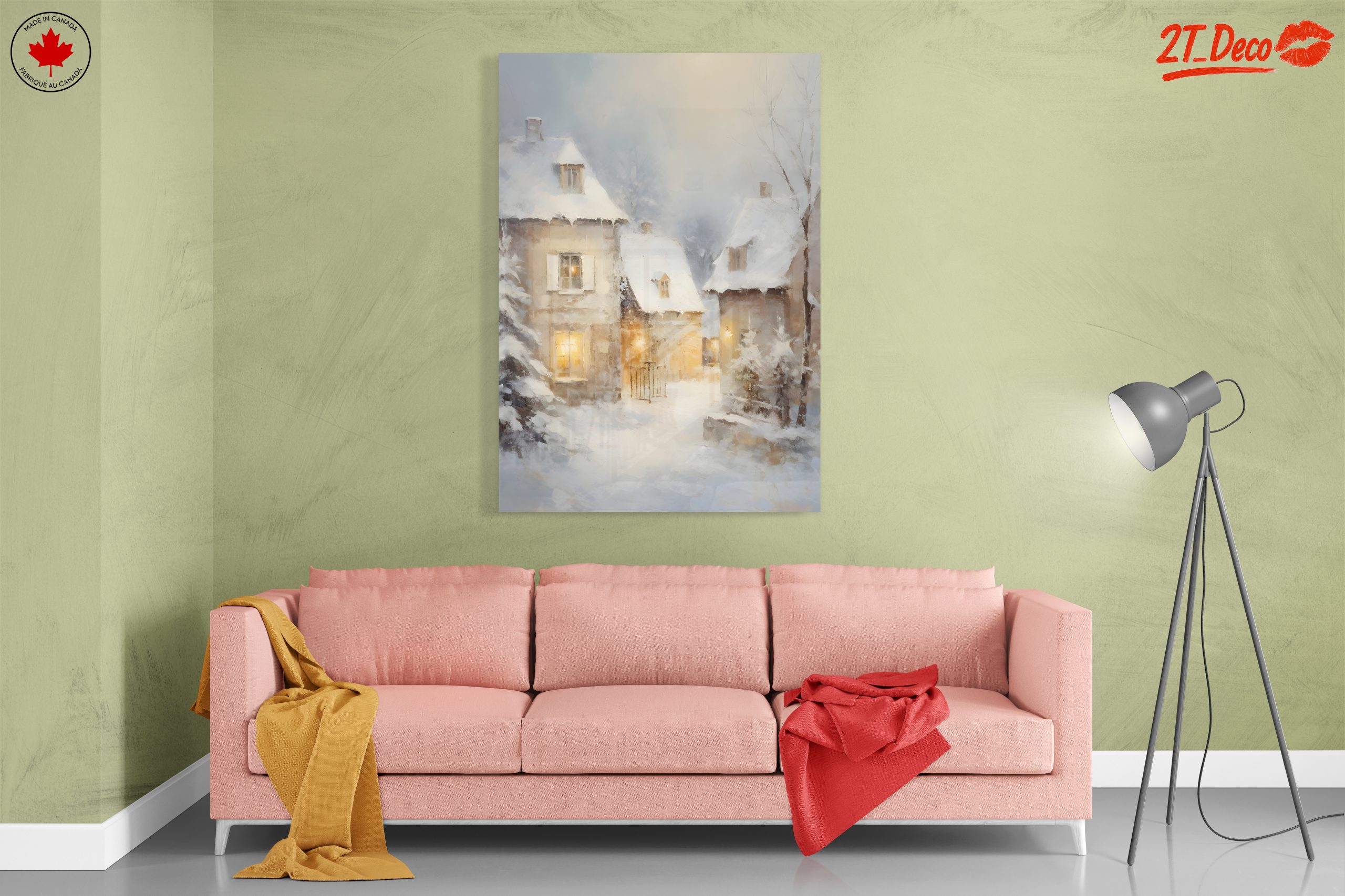 Charming Winter Village Scene - Image 7