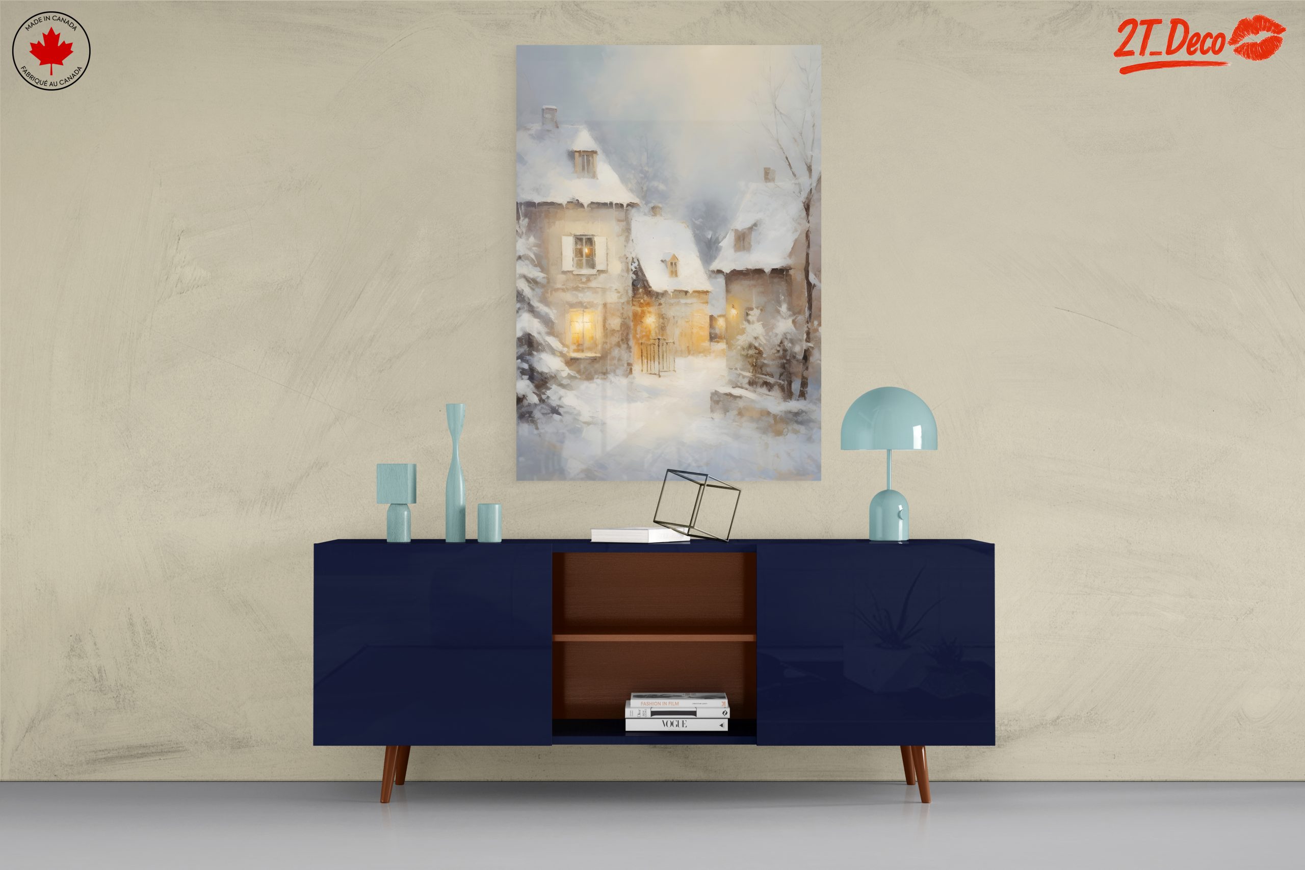 Charming Winter Village Scene - Image 8