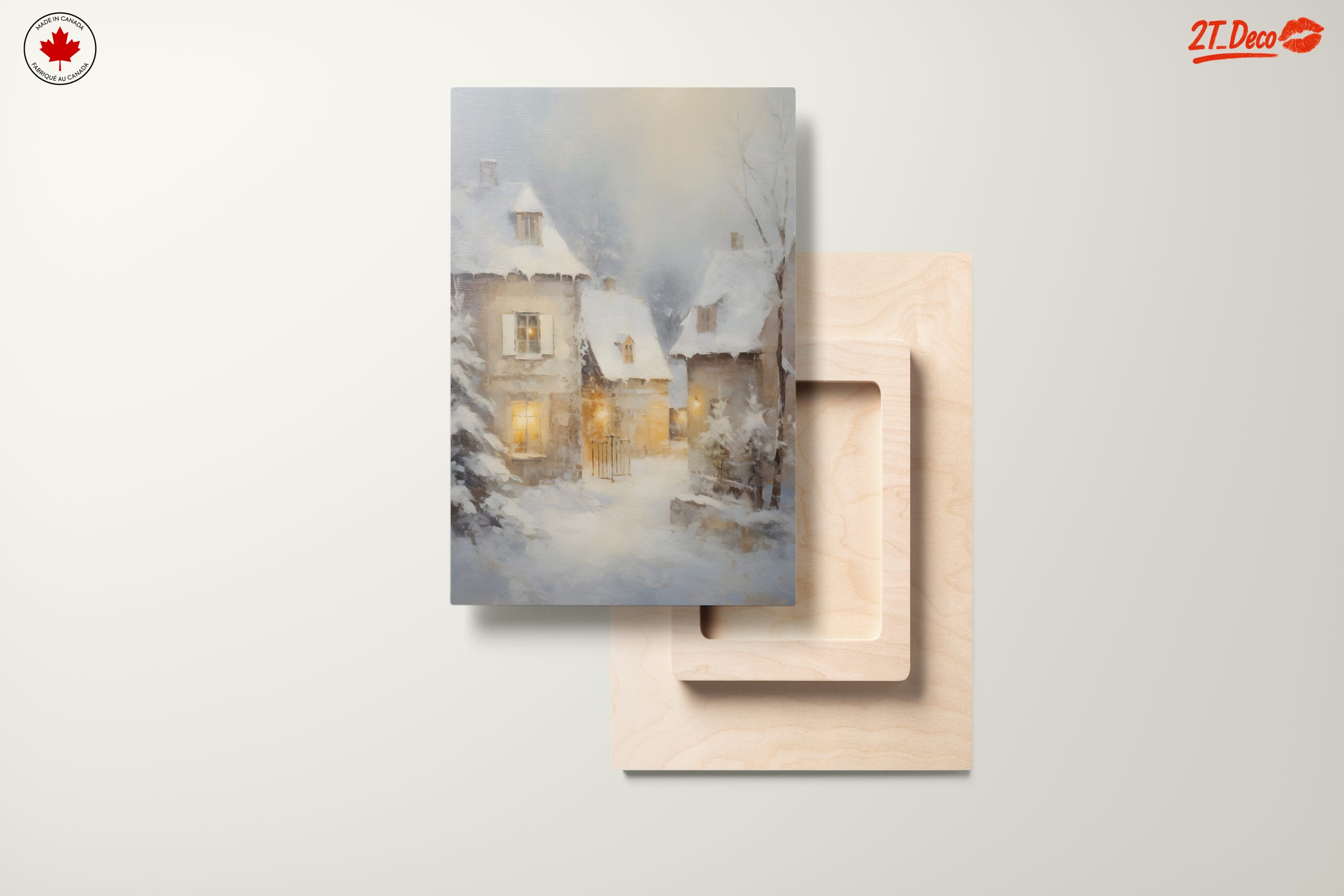 Charming Winter Village Scene - Image 11
