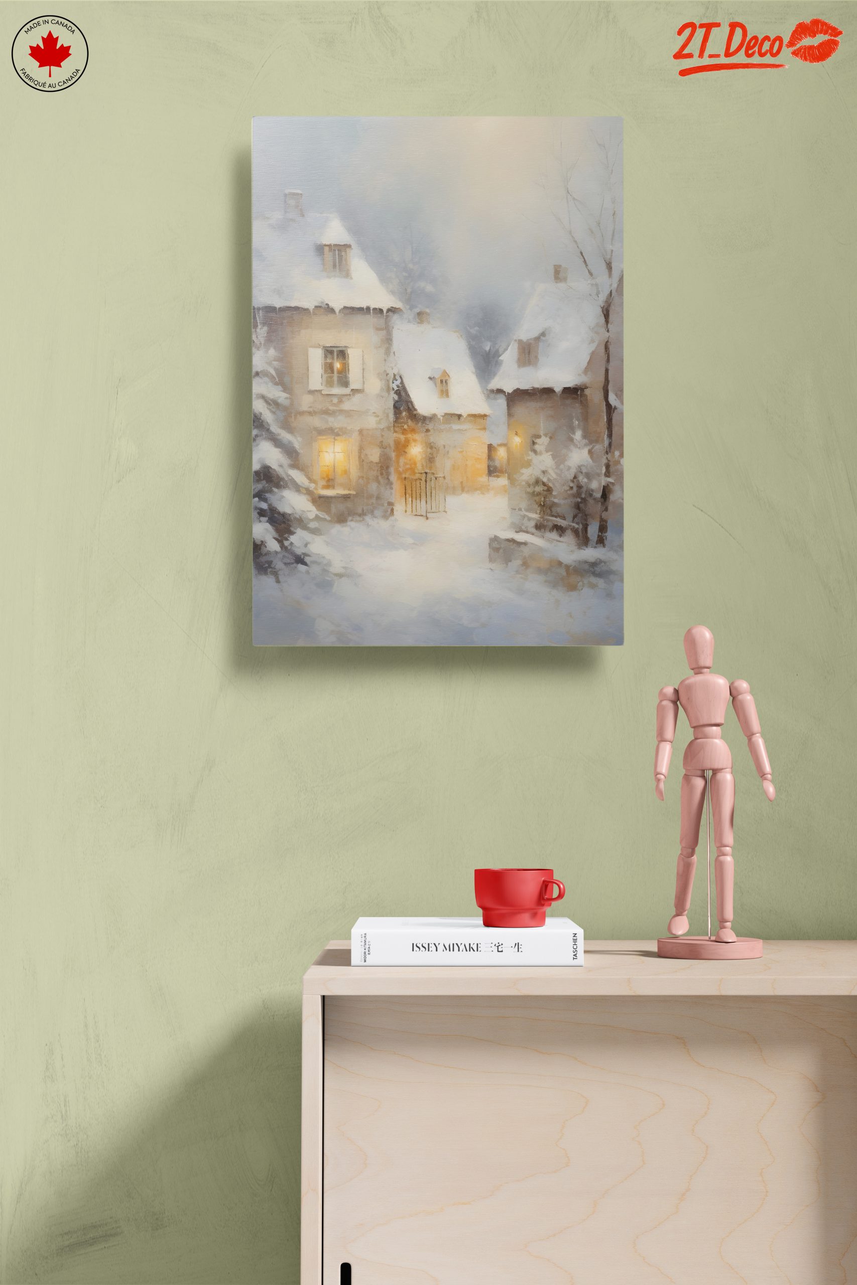 Charming Winter Village Scene - Image 14