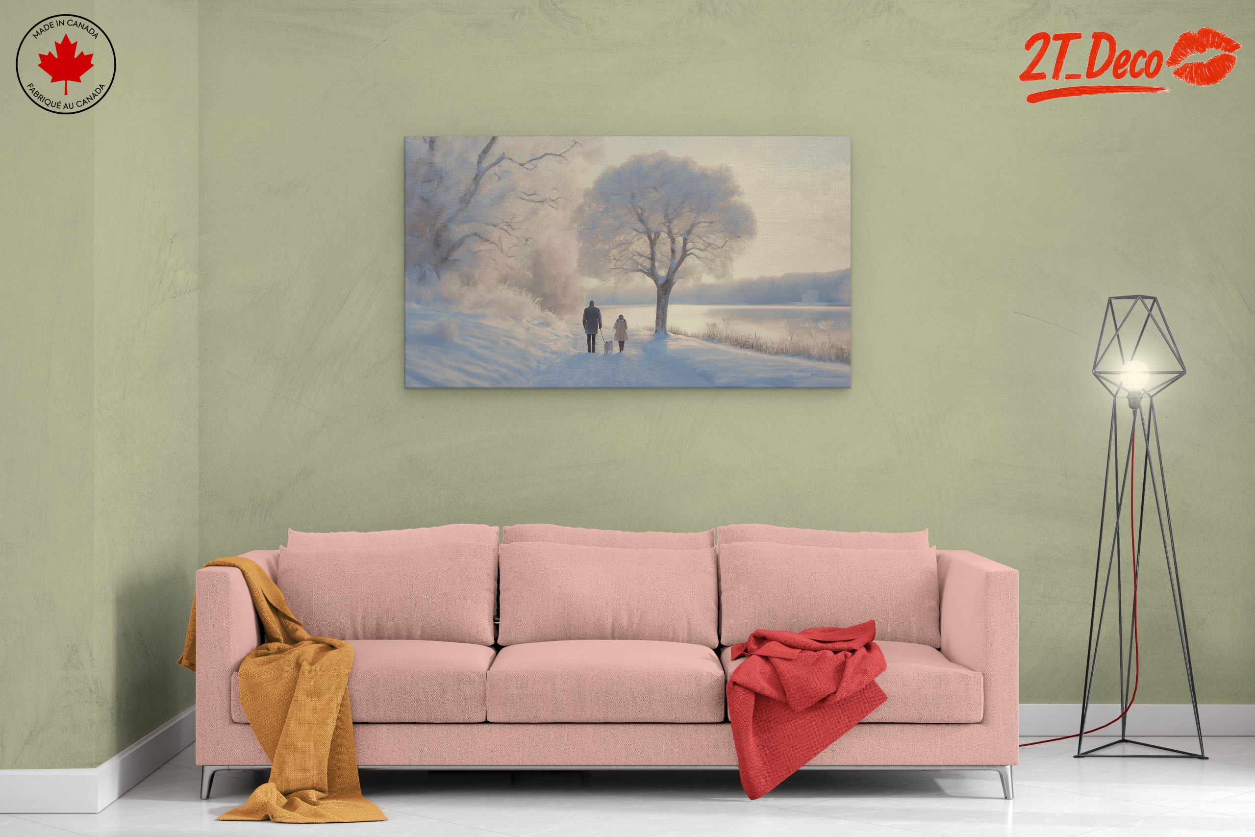 Peaceful Winter Landscape with Family - Image 2