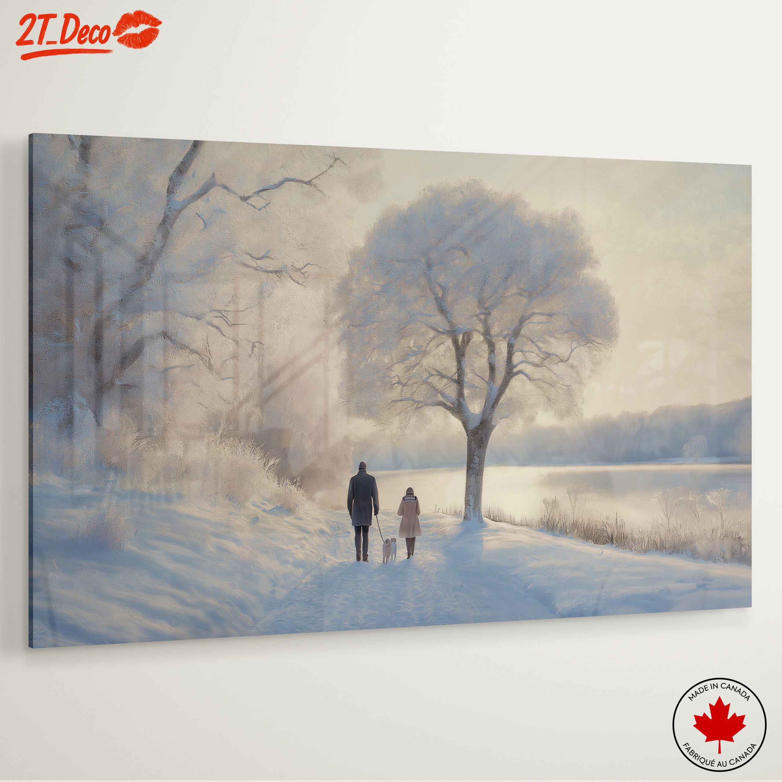 Peaceful Winter Landscape with Family - Image 6