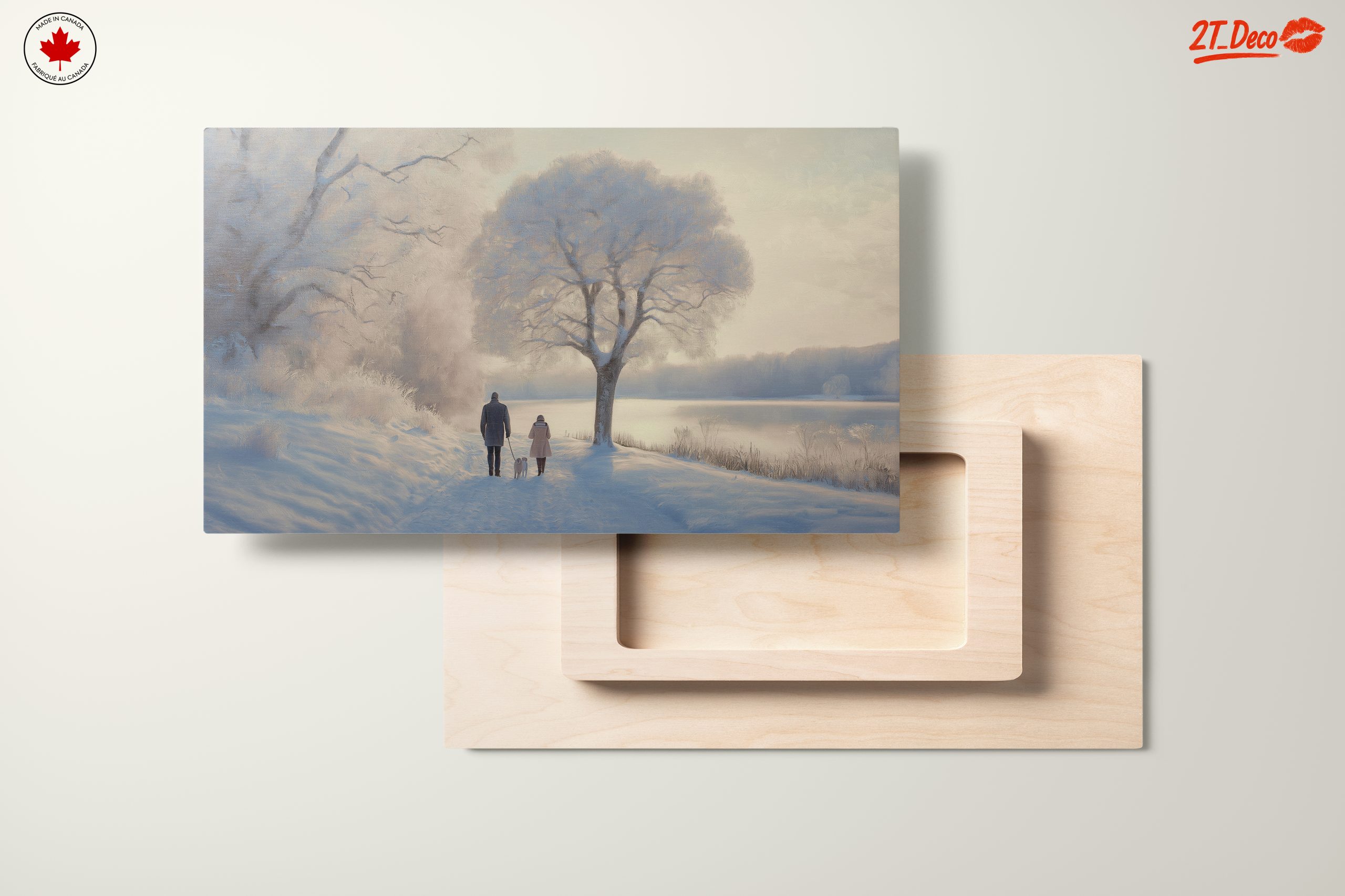 Peaceful Winter Landscape with Family - Image 11