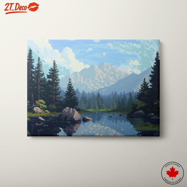 Serene Mountain Landscape with Reflections