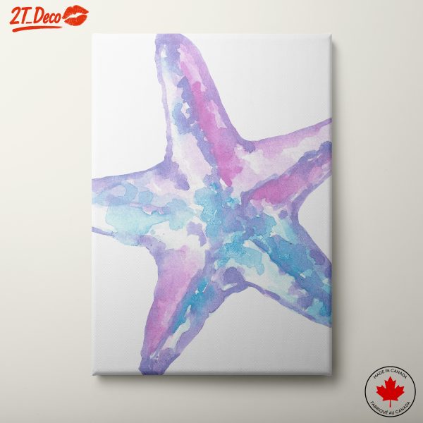 Colorful Watercolor Starfish Art