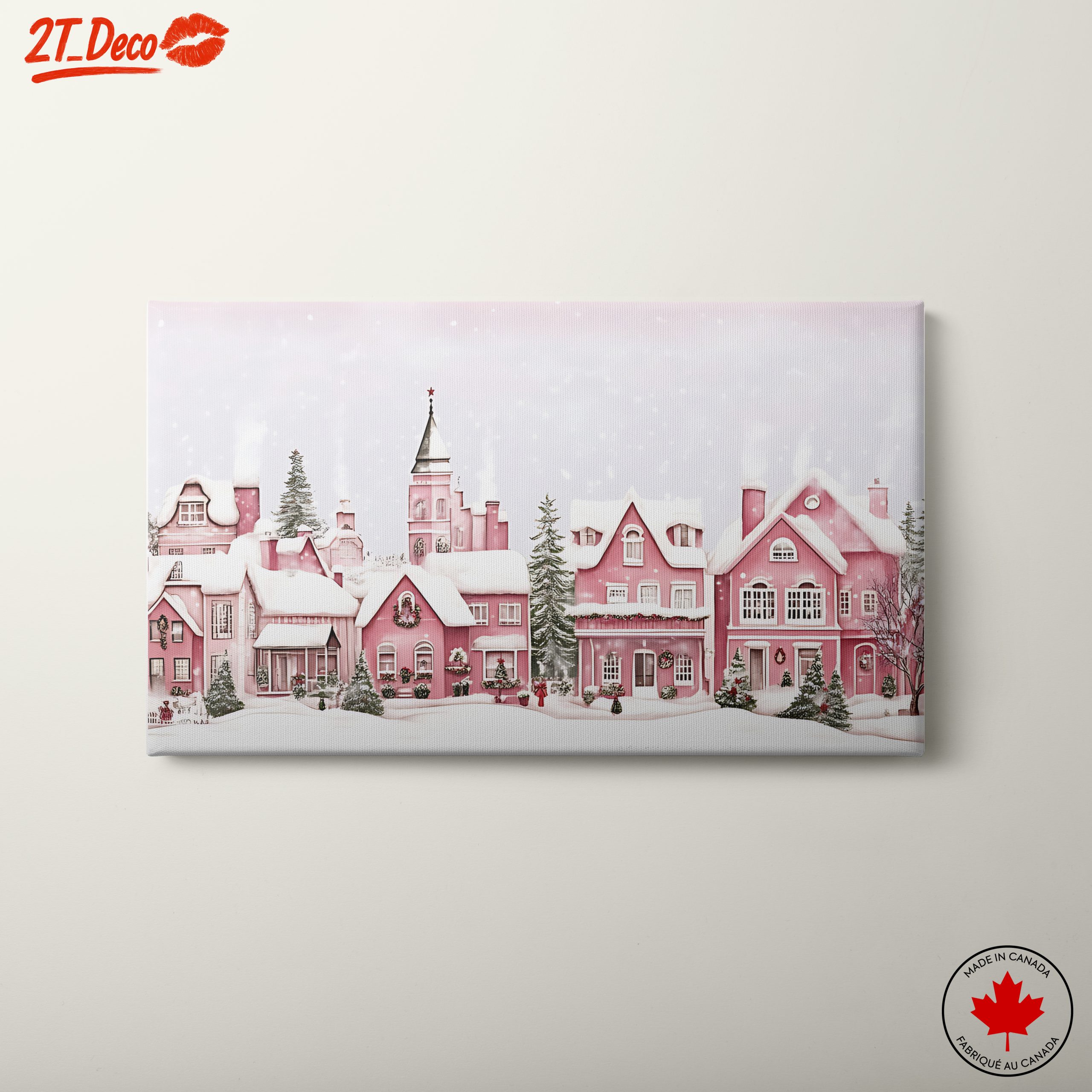 Charming Winter Village Scene for Christmas