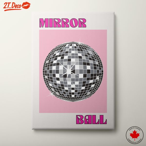 Stylized Mirror Ball Art for Vibrant Spaces
