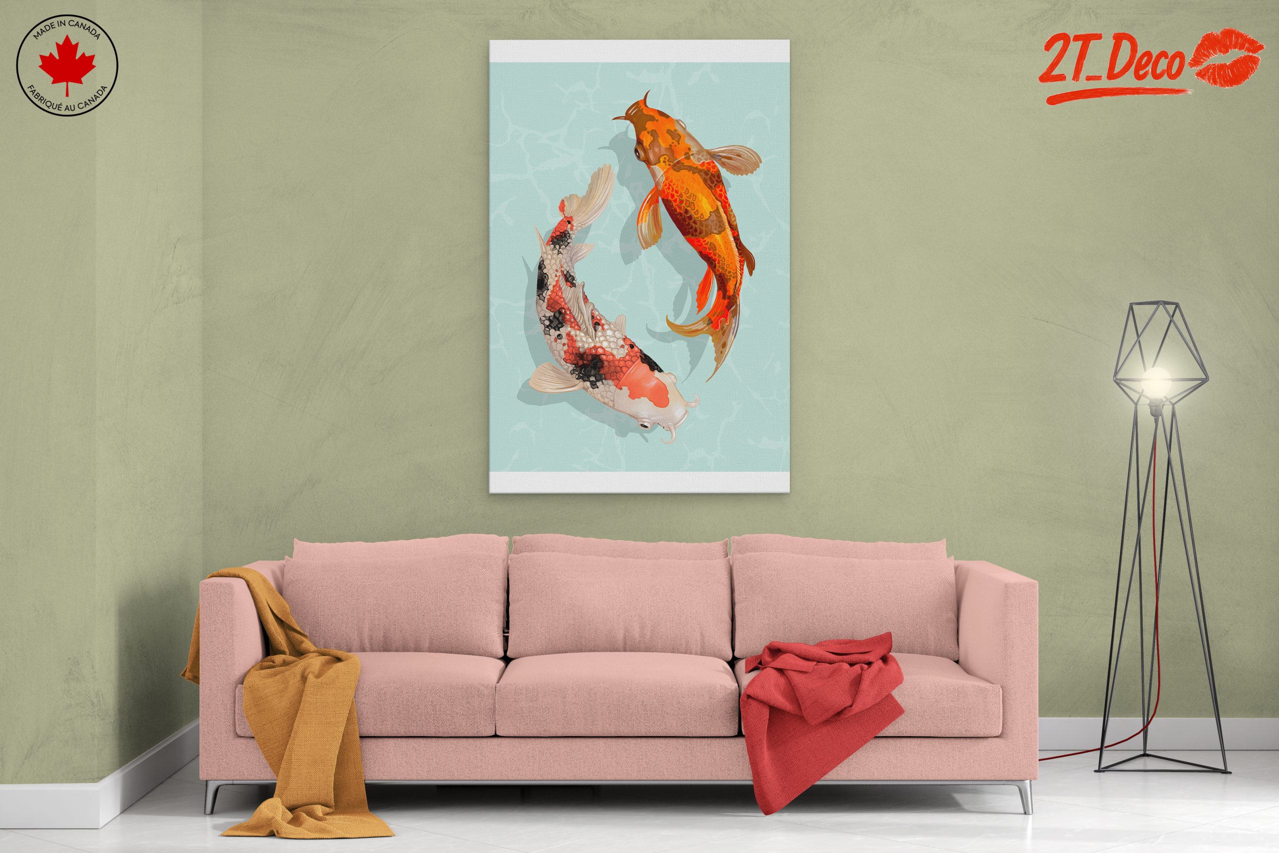 Colorful Stylized Koi Fish Art - Image 2
