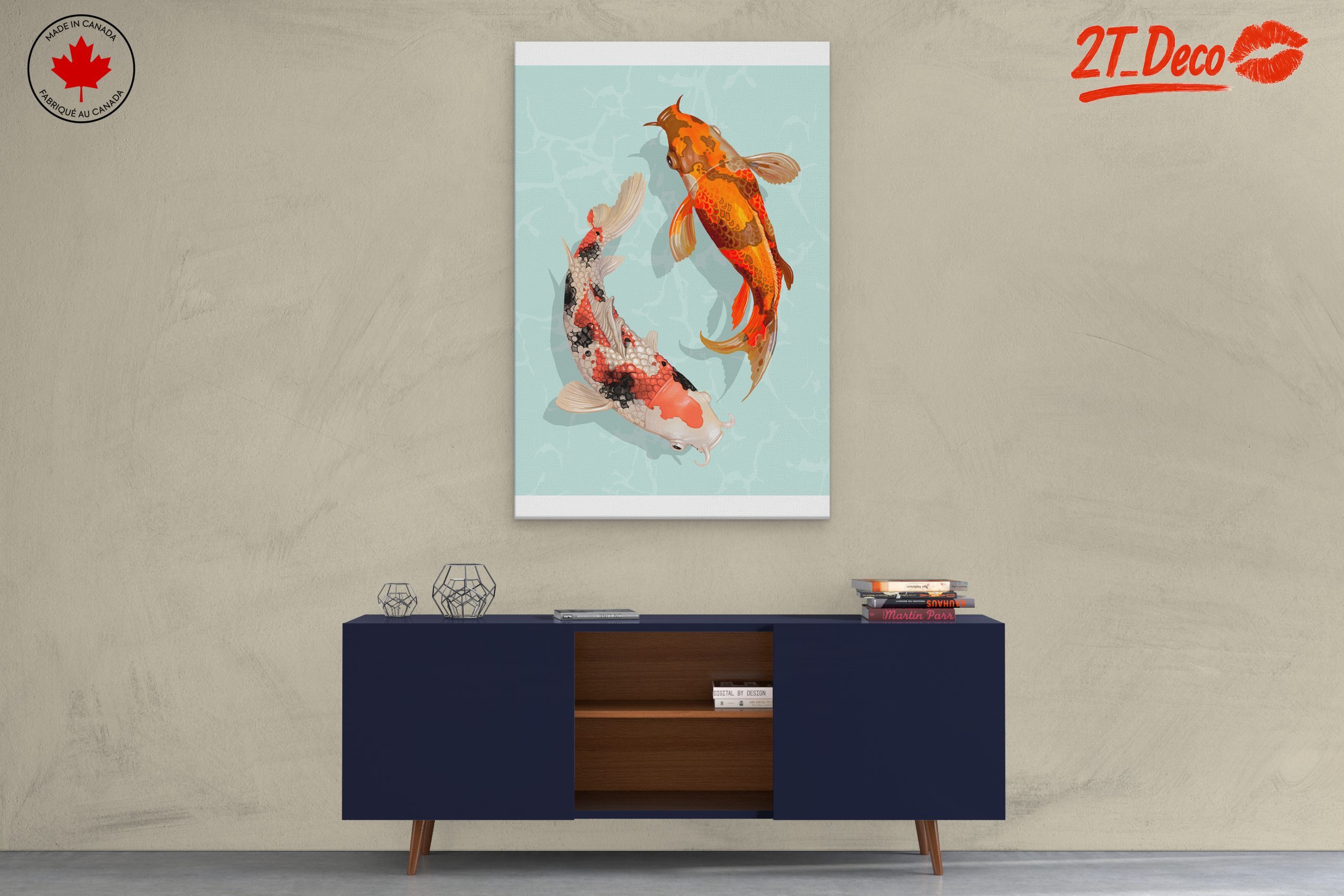 Colorful Stylized Koi Fish Art - Image 3