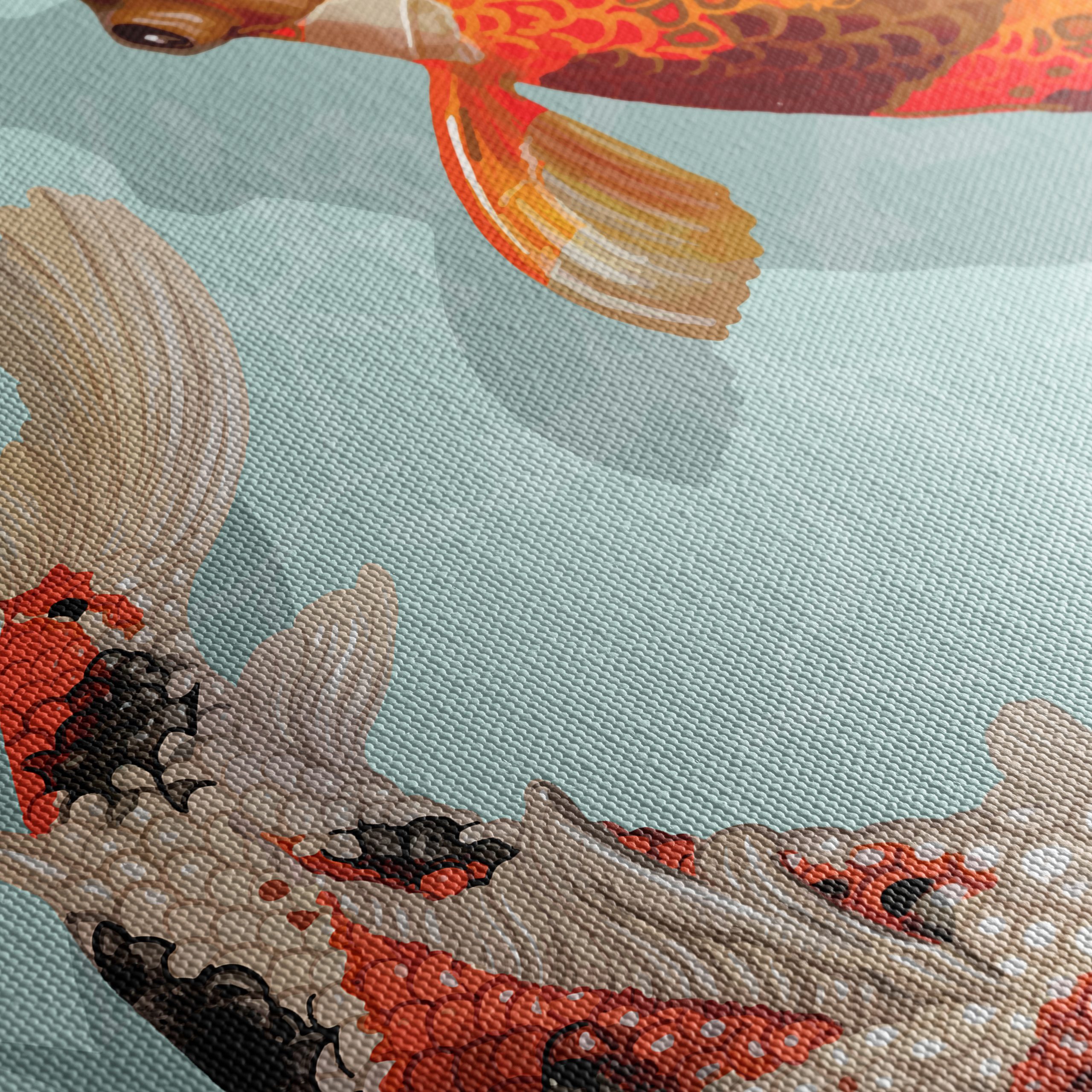 Colorful Stylized Koi Fish Art - Image 5