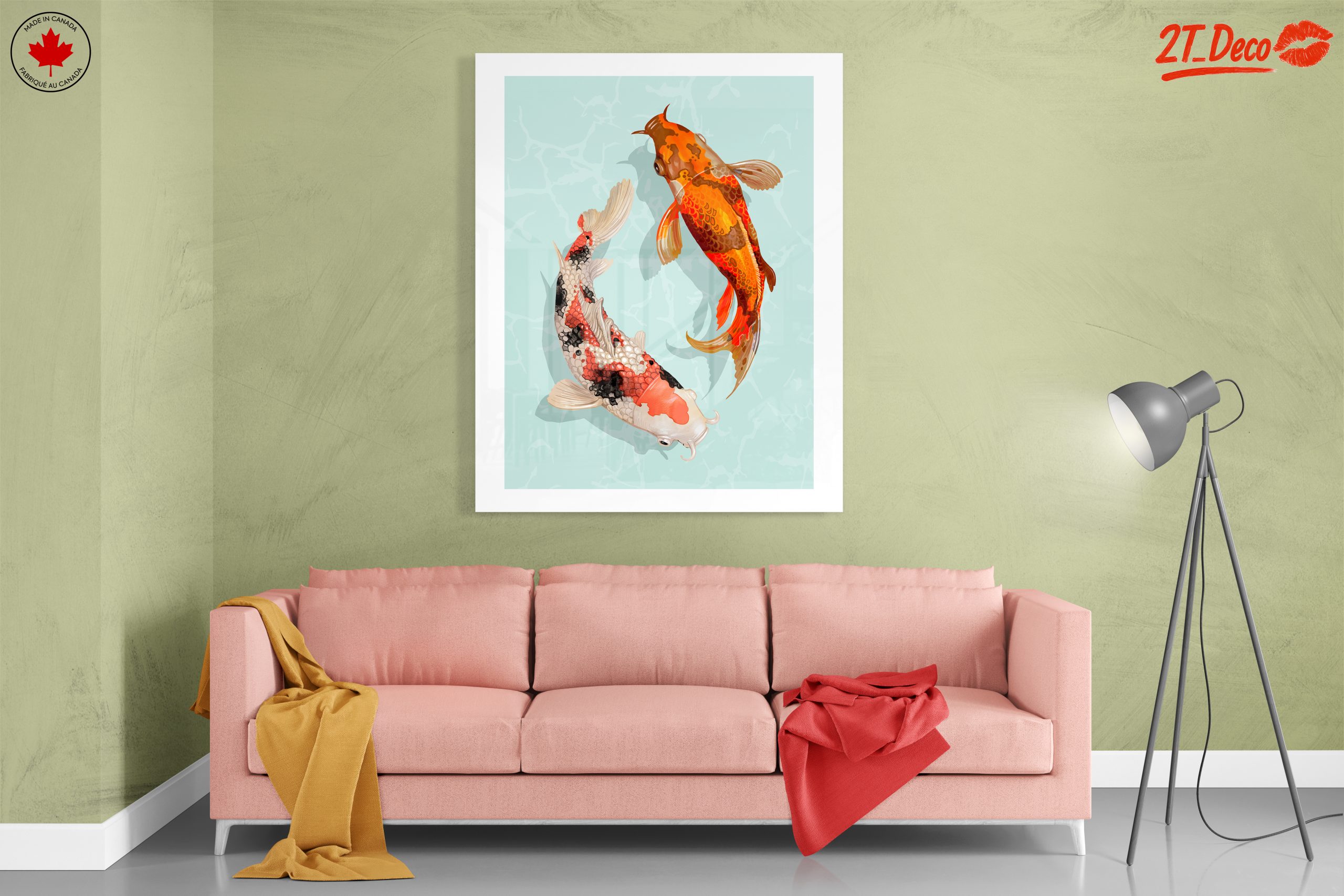 Colorful Stylized Koi Fish Art - Image 7