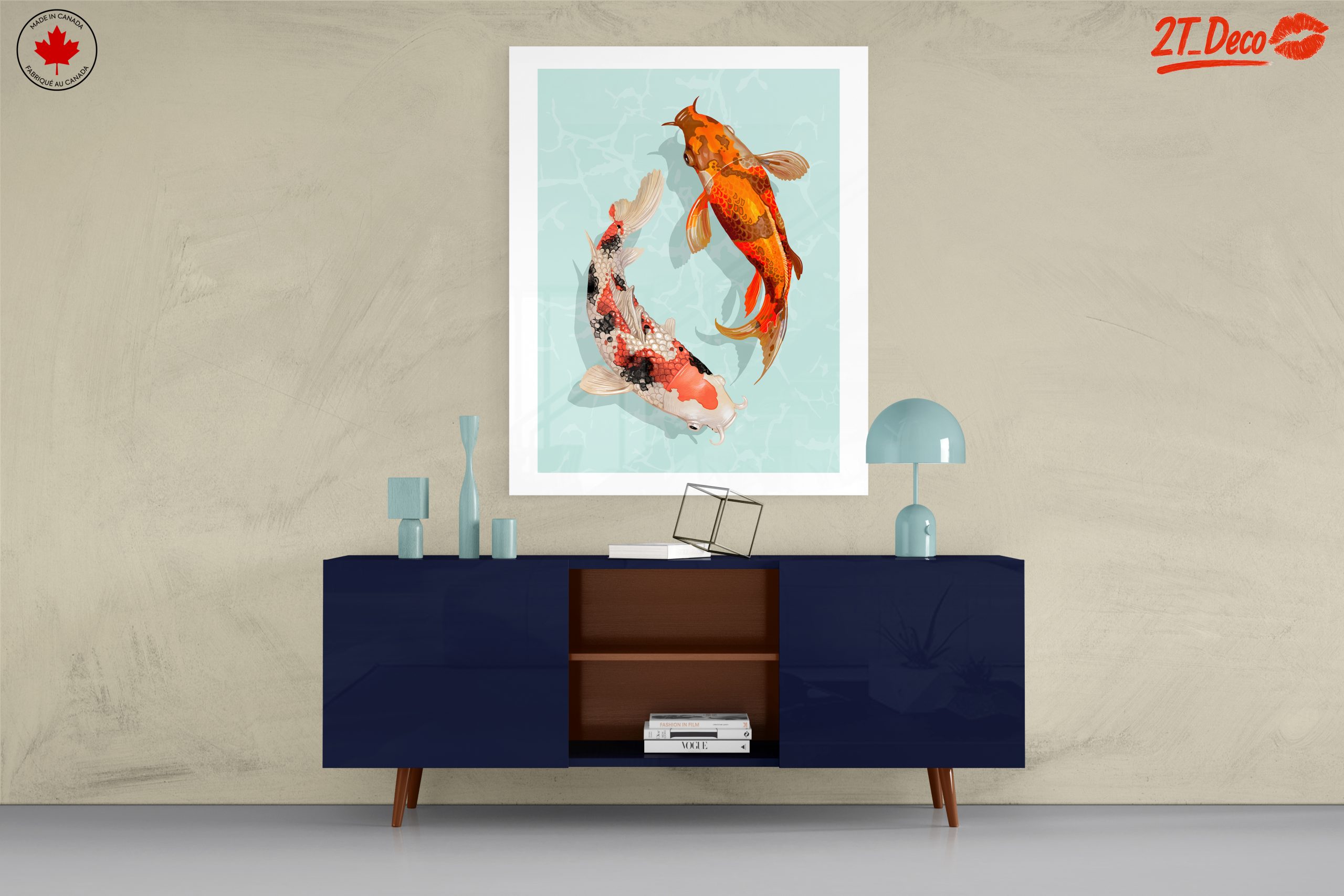 Colorful Stylized Koi Fish Art - Image 8