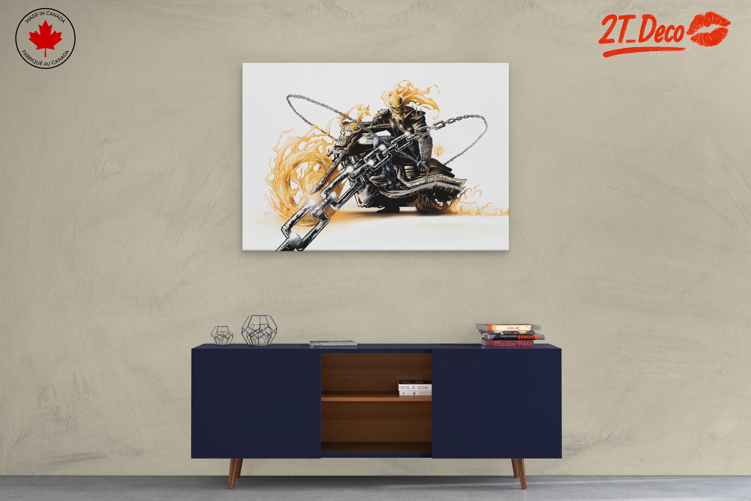 Ghost Rider Comic Art on Motorcycle - Image 3