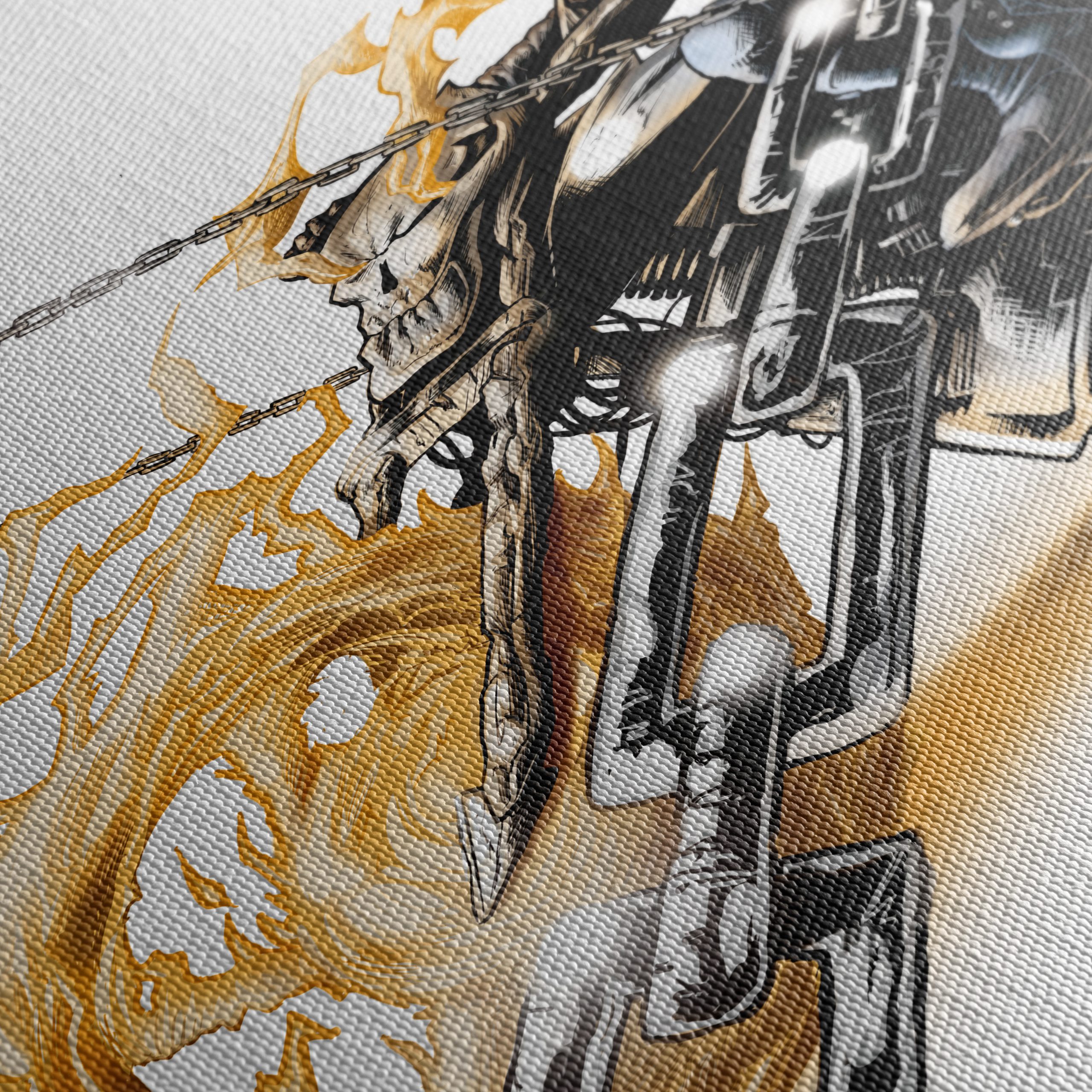 Ghost Rider Comic Art on Motorcycle - Image 5