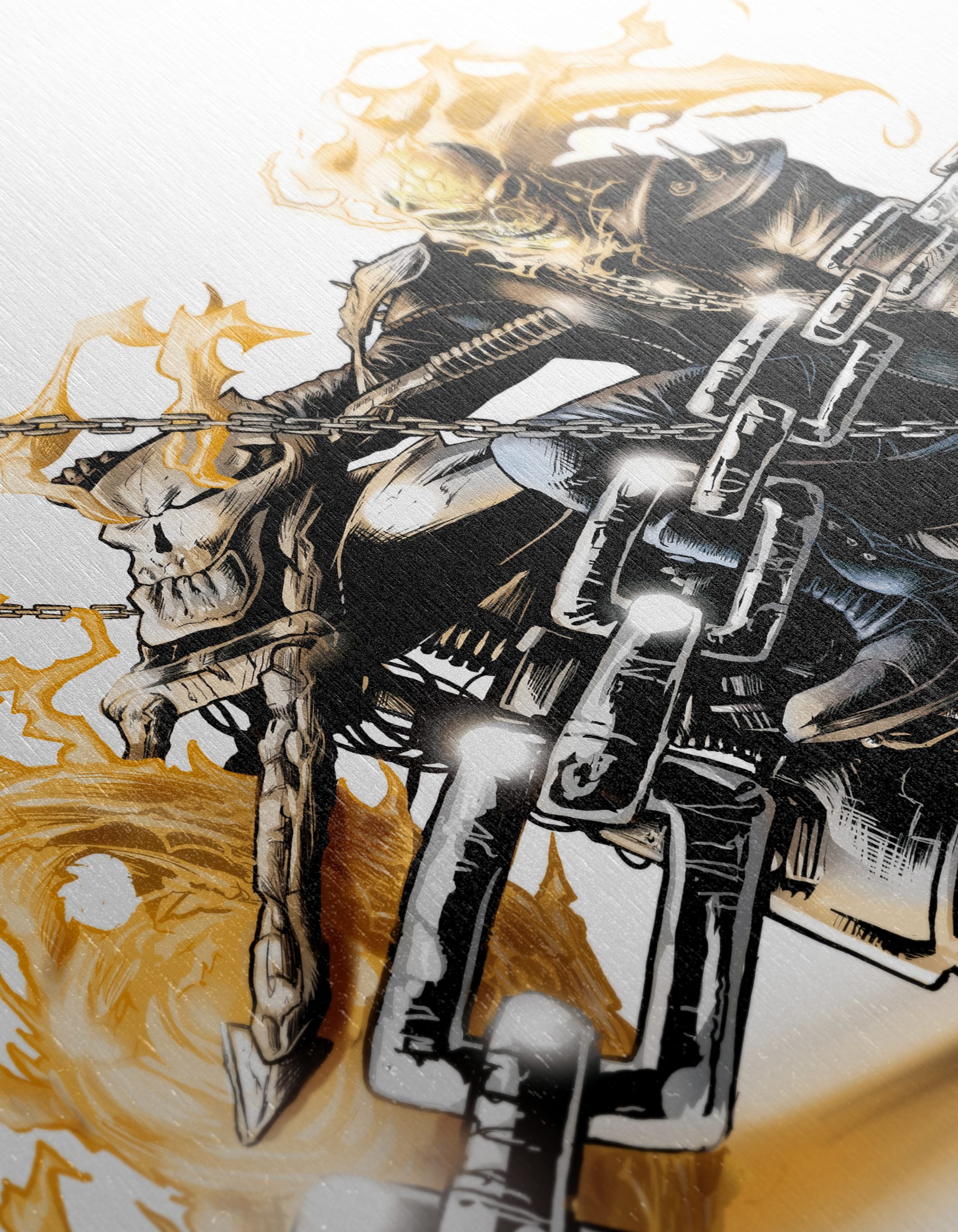 Ghost Rider Comic Art on Motorcycle - Image 12