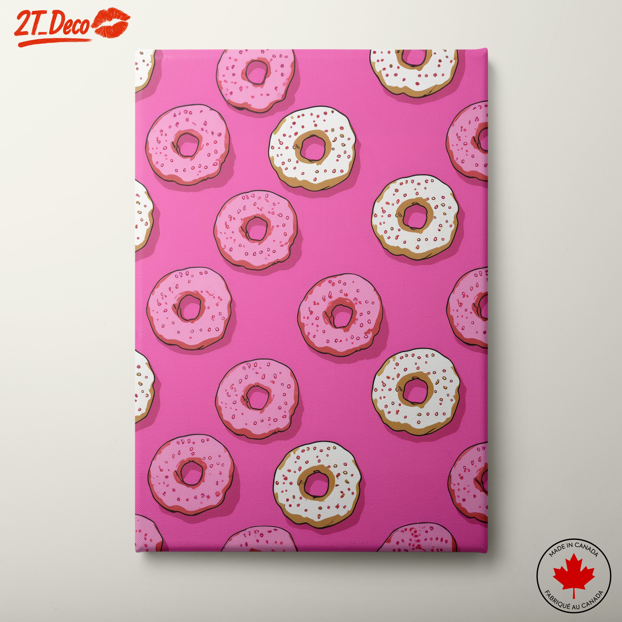 Playful Donut Pattern Art