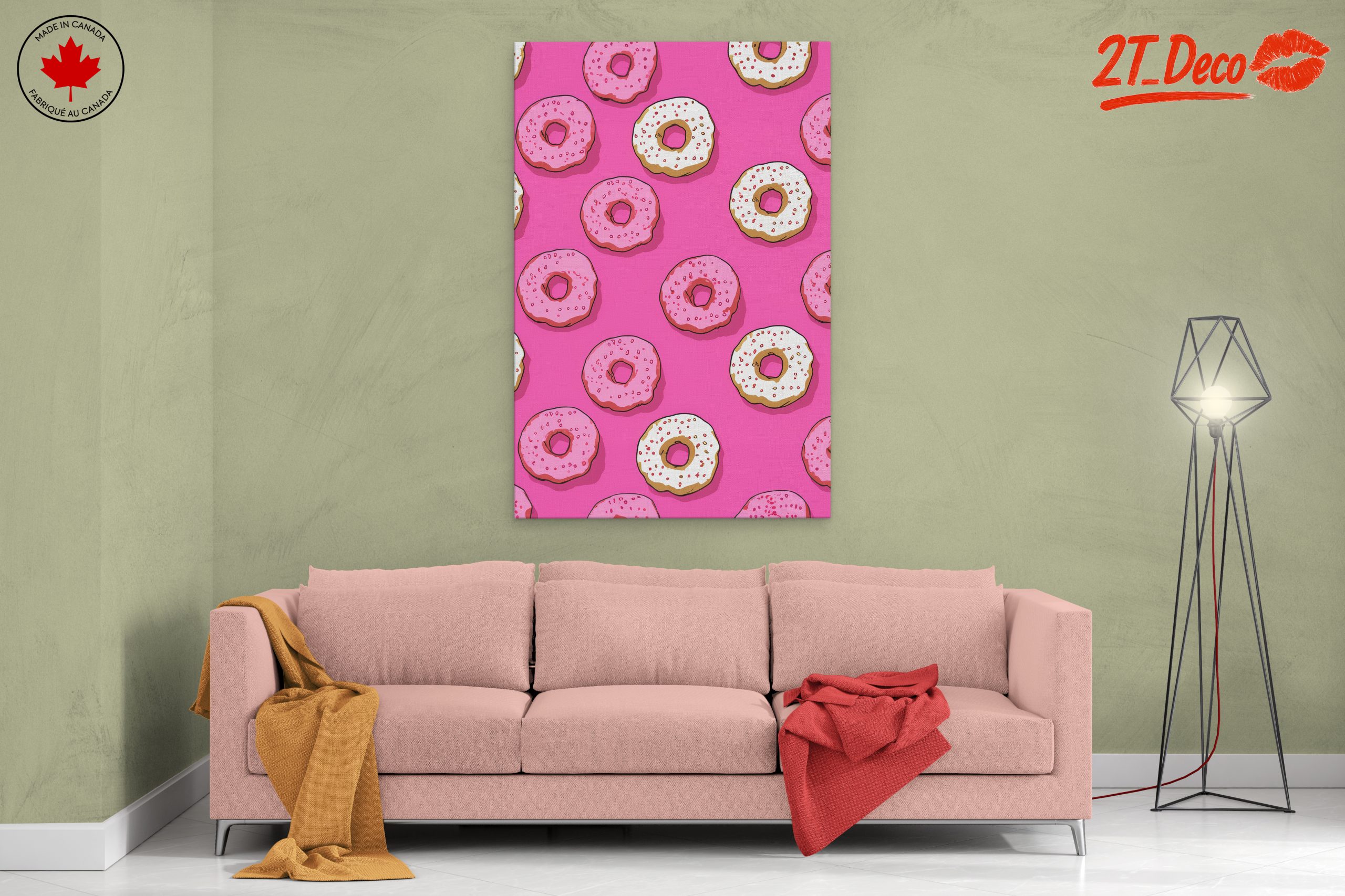 Playful Donut Pattern Art - Image 2