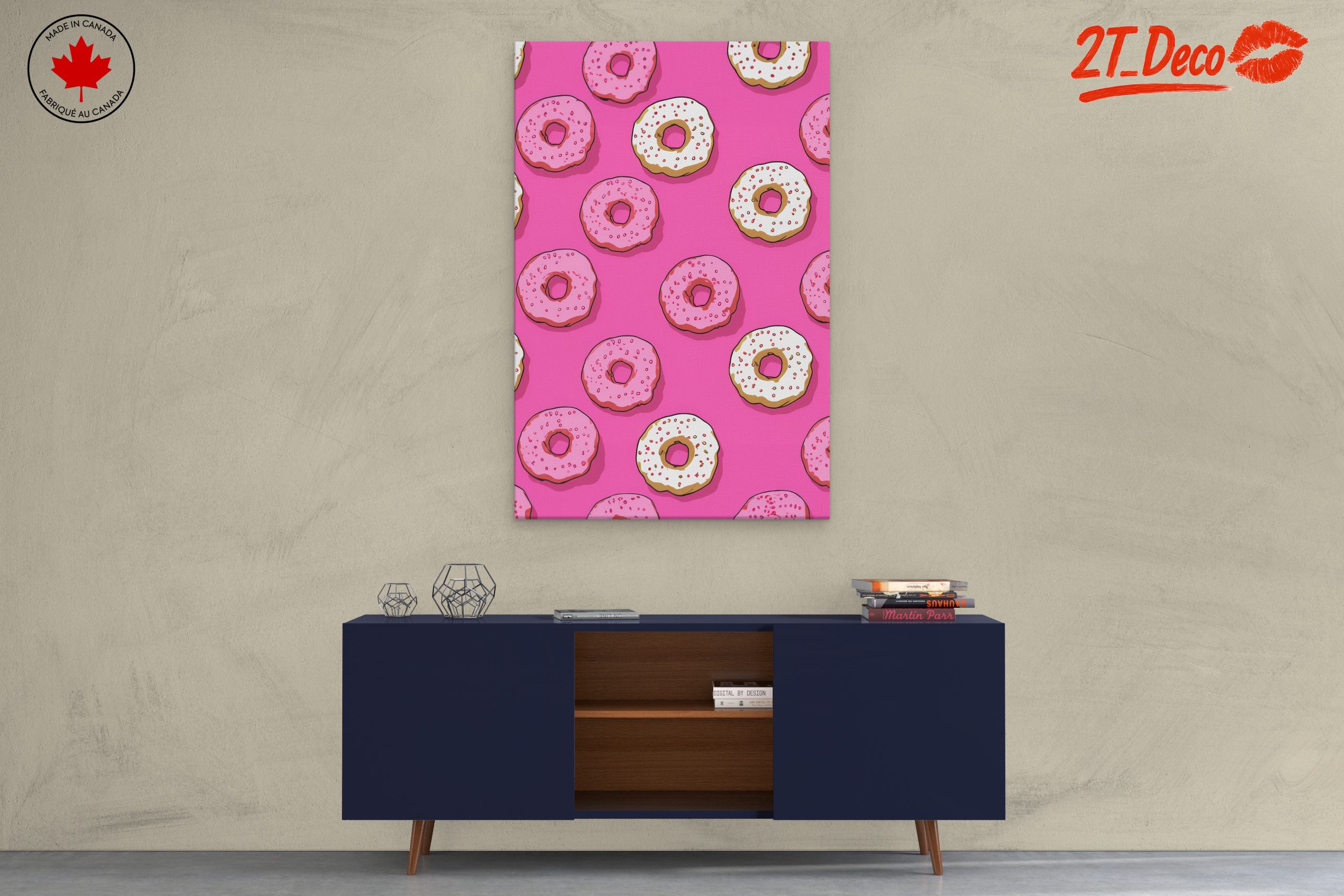 Playful Donut Pattern Art - Image 3