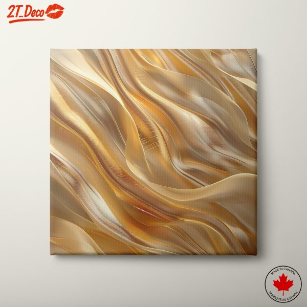 Elegant Flowing Gold Abstract Art
