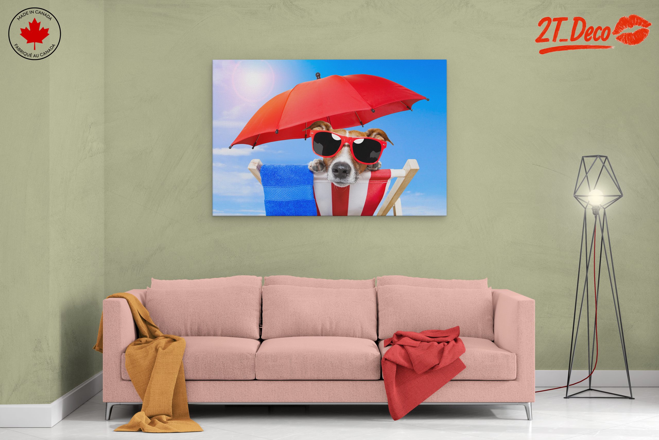 Fun Beach Dog with Sunglasses - Image 2