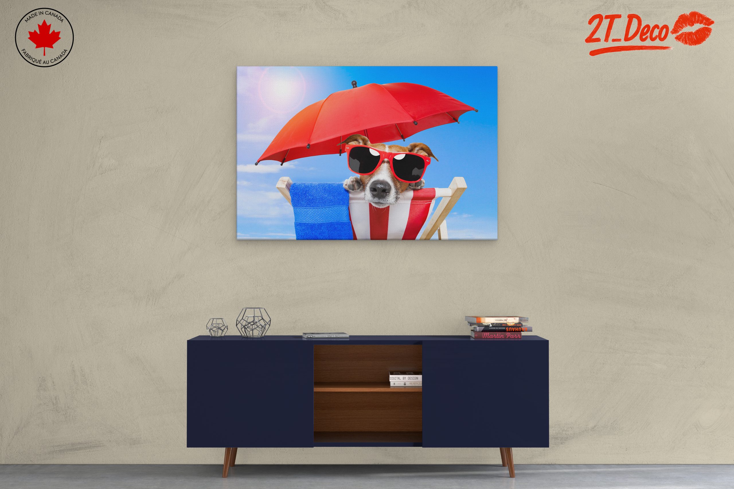 Fun Beach Dog with Sunglasses - Image 3