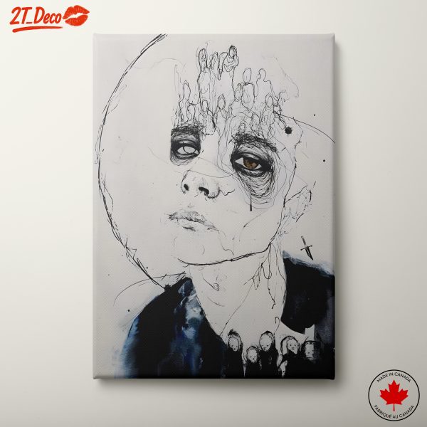 Emotive Contemporary Portrait with Abstract Elements