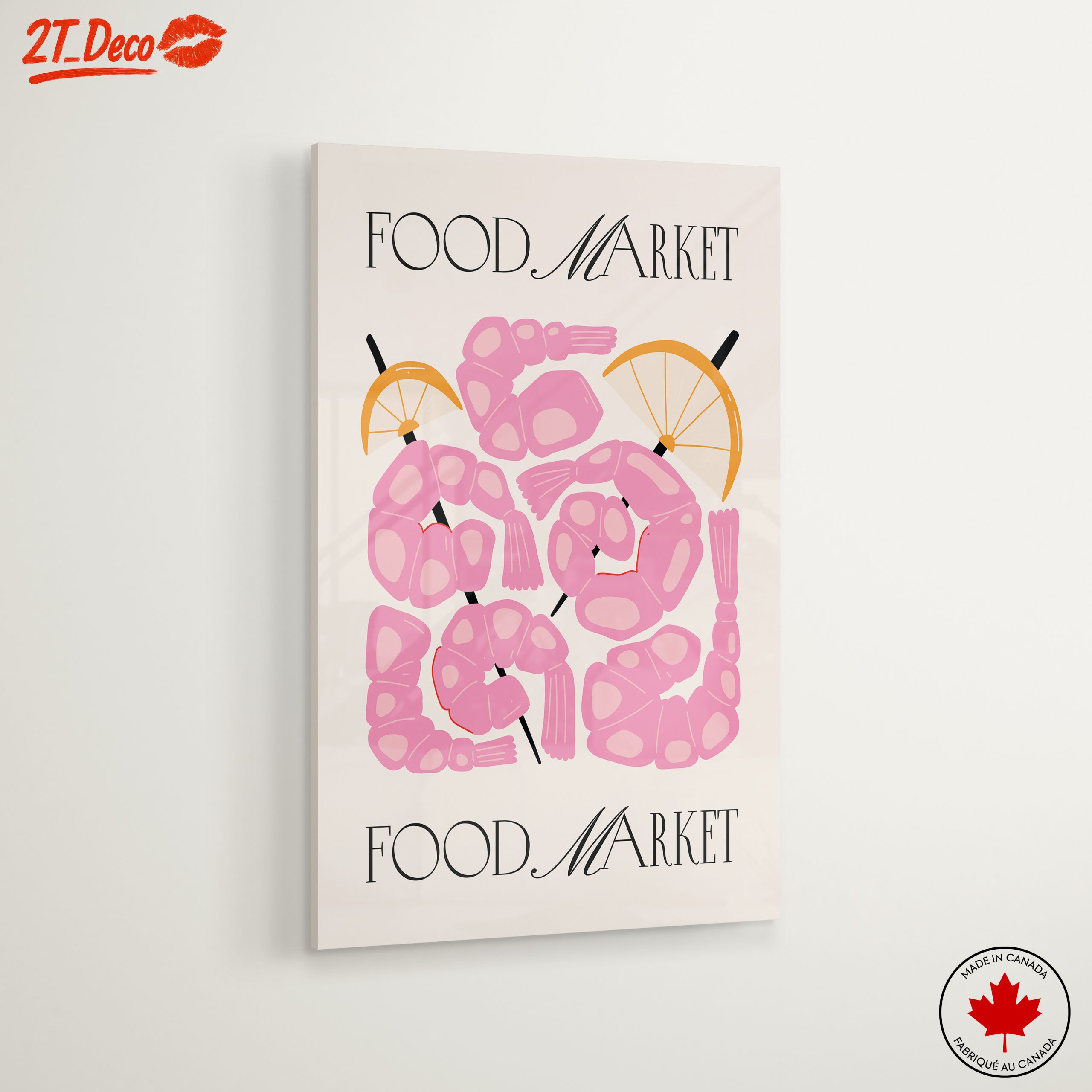 Stylized Abstract Shrimp Food Market Art - Image 6