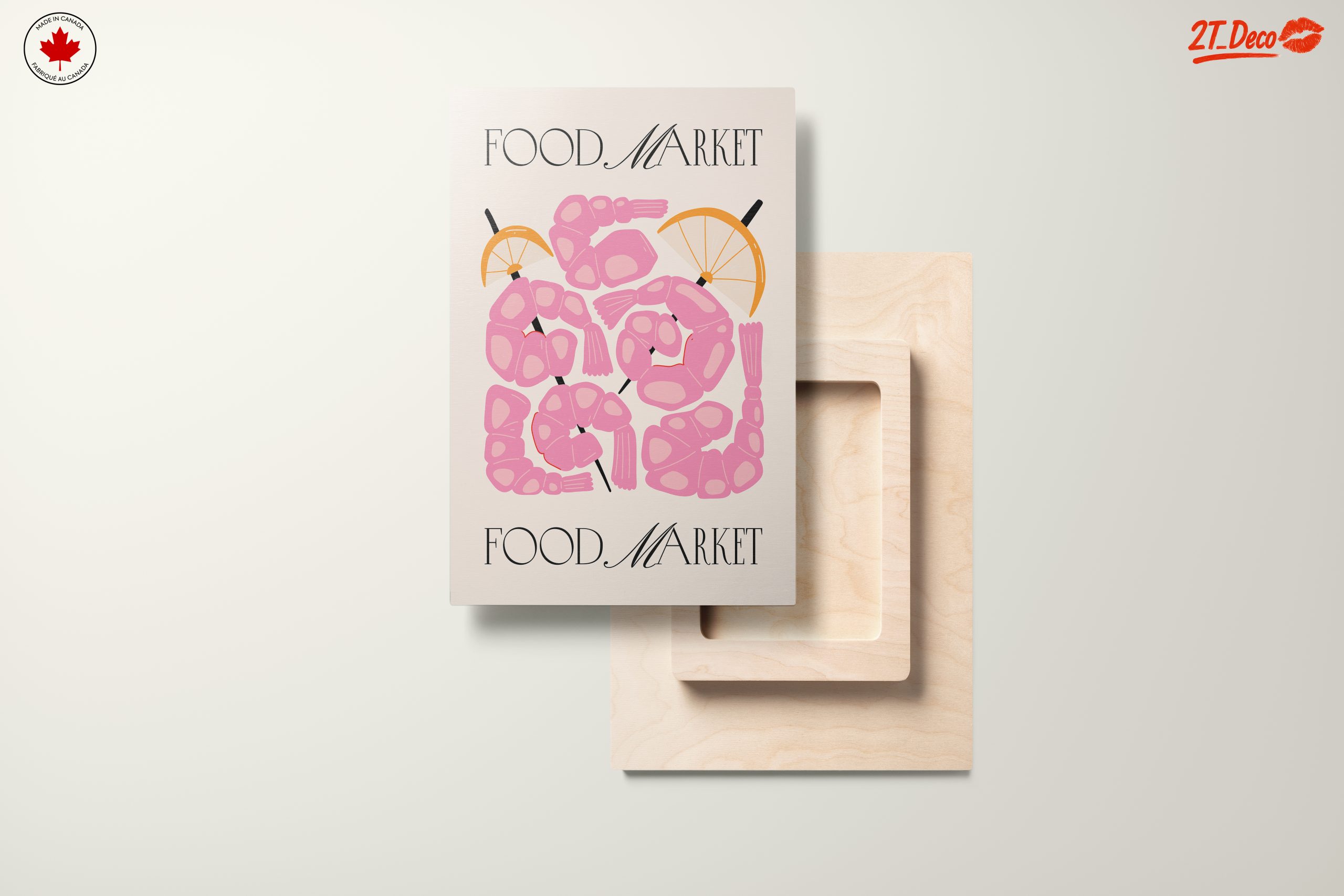 Stylized Abstract Shrimp Food Market Art - Image 11