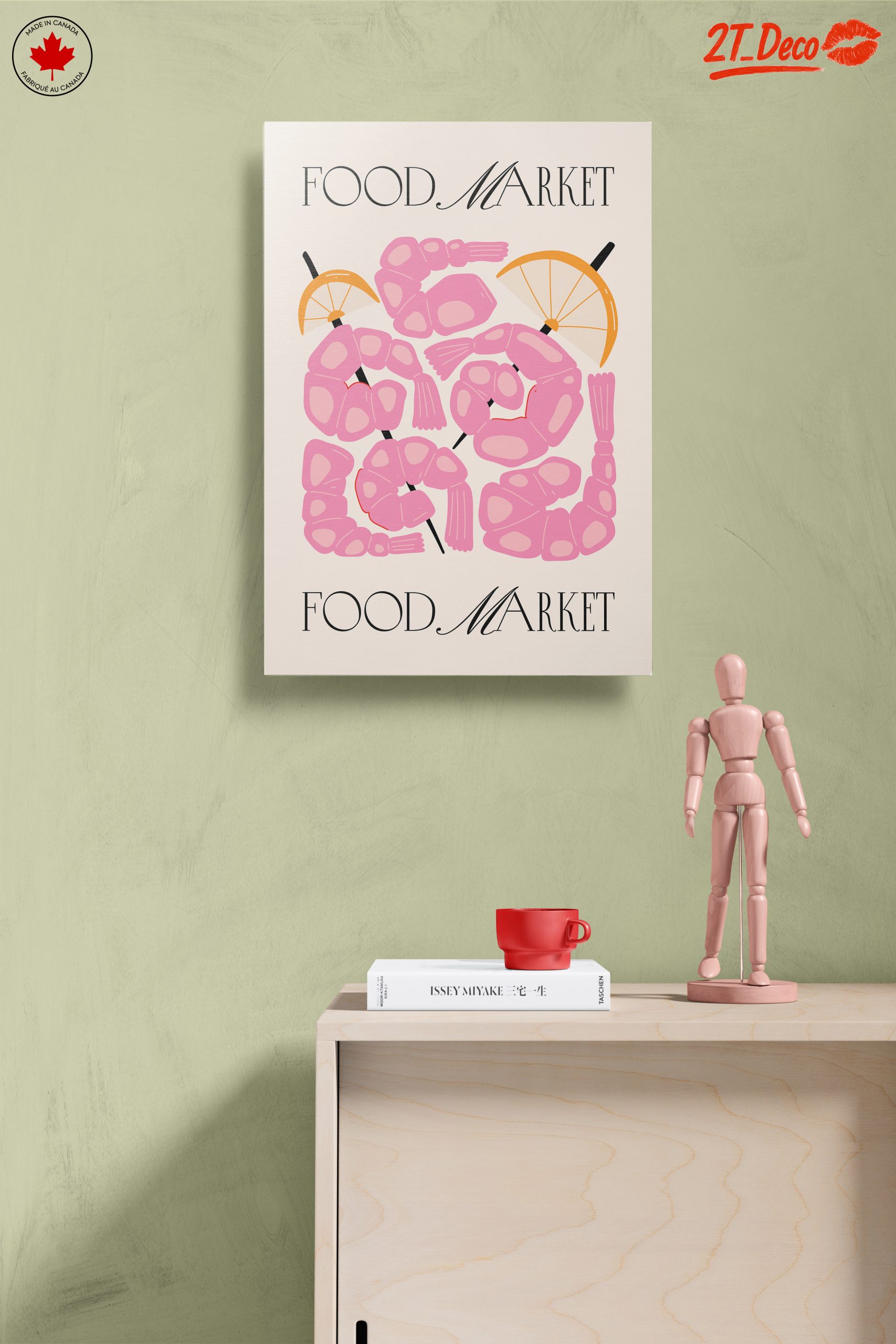 Stylized Abstract Shrimp Food Market Art - Image 14