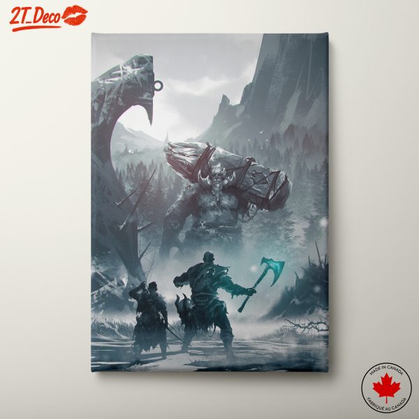 Epic Fantasy Confrontation in Dramatic Landscape