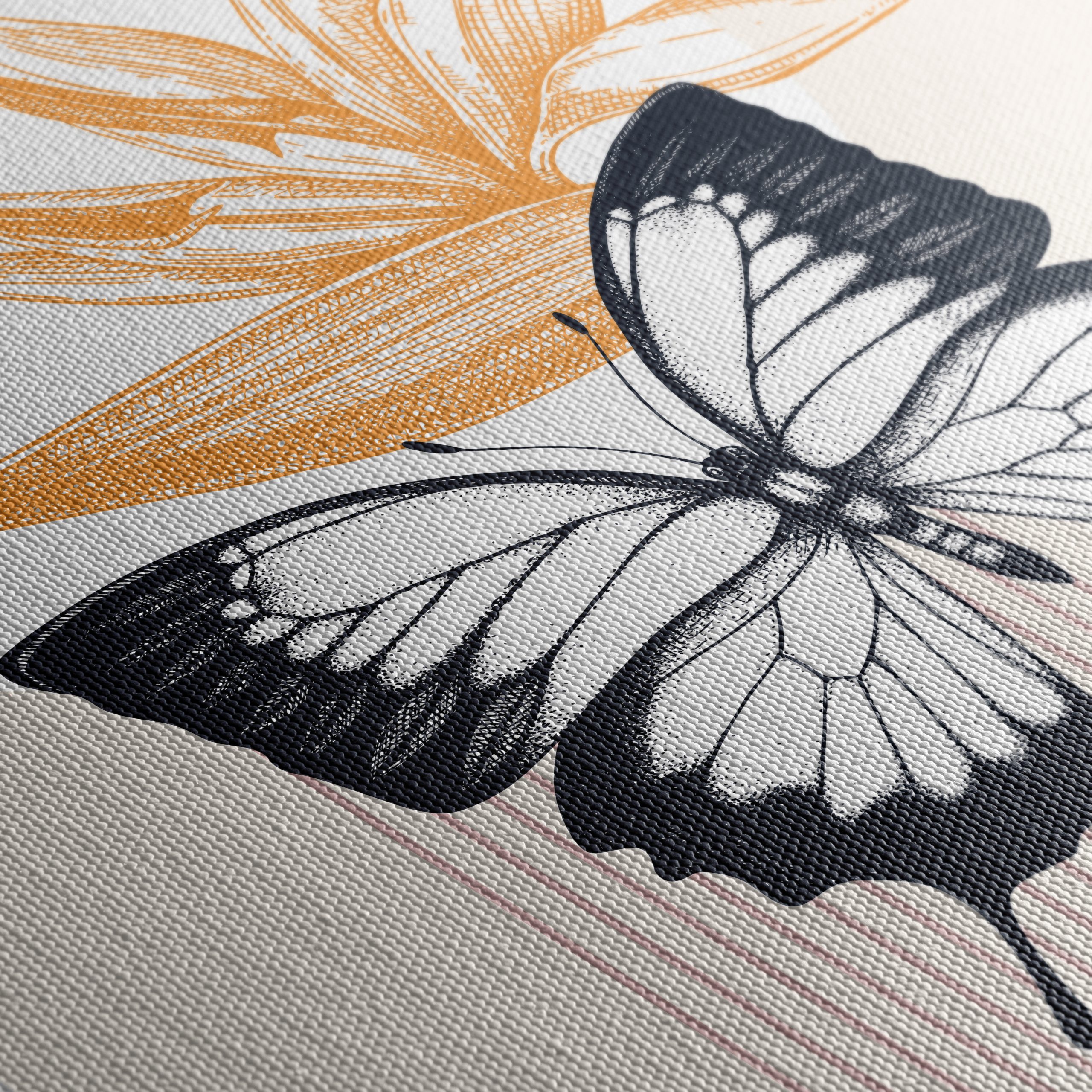 Stylized Botanical Elements with Butterfly - Image 5