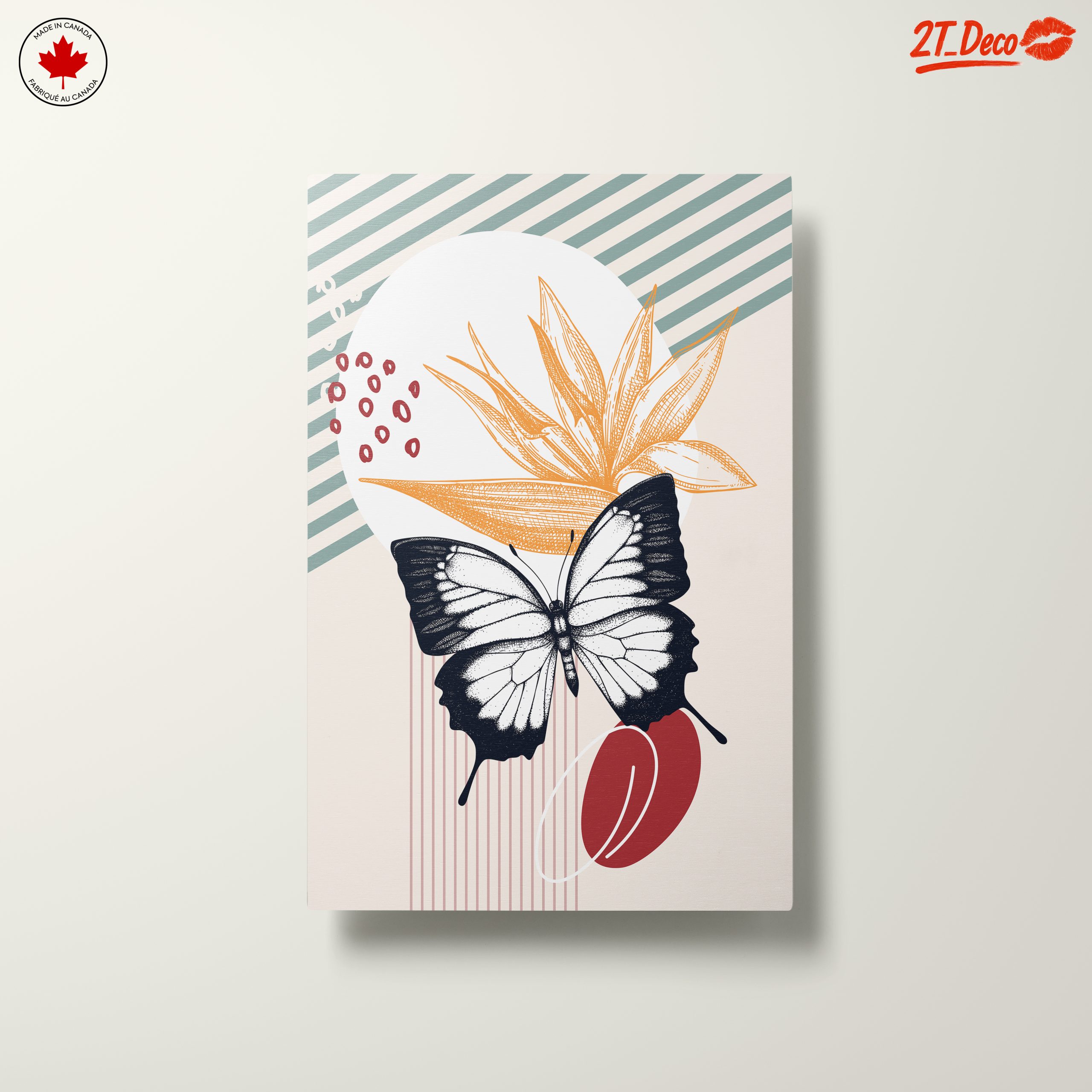 Stylized Botanical Elements with Butterfly - Image 10