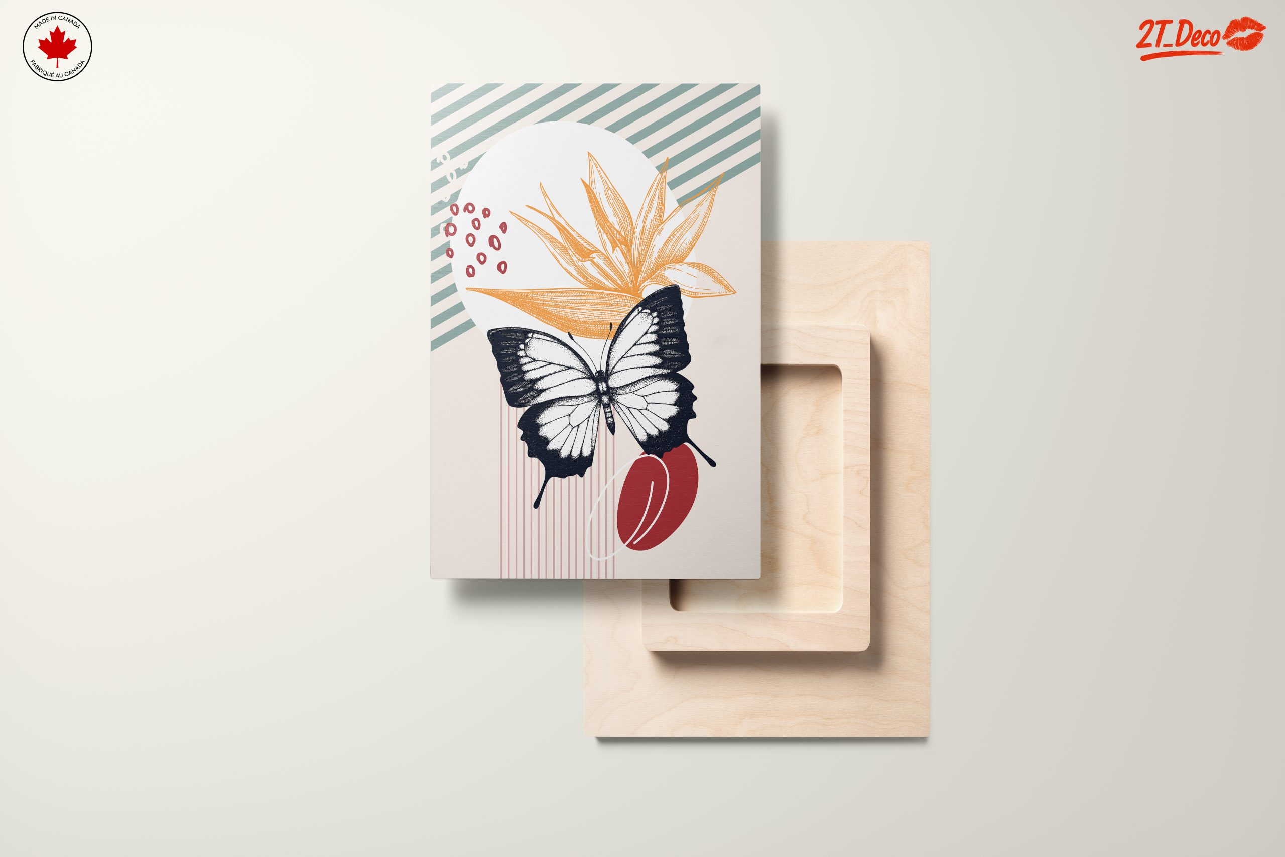 Stylized Botanical Elements with Butterfly - Image 11