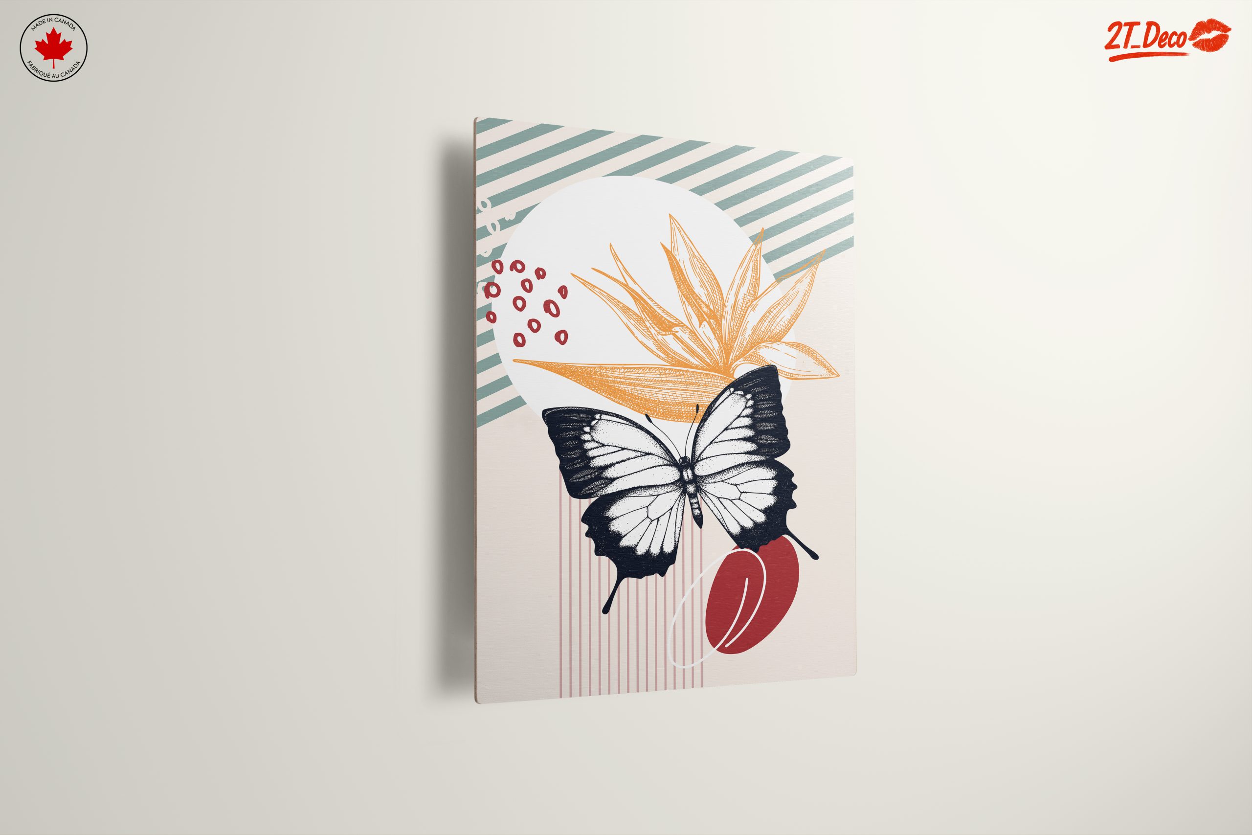 Stylized Botanical Elements with Butterfly - Image 13