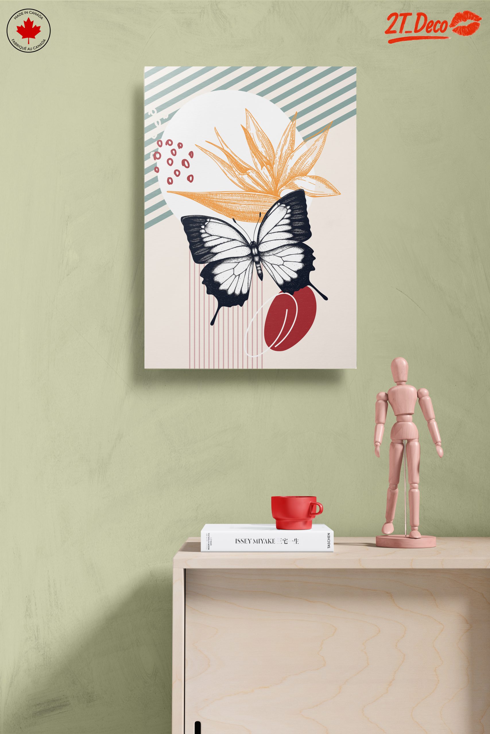 Stylized Botanical Elements with Butterfly - Image 14