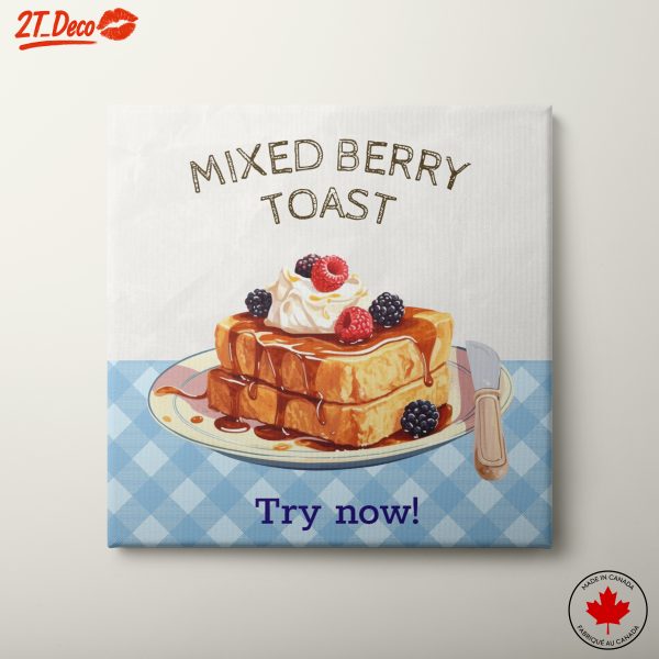 Delicious Abstract Food Art Featuring Mixed Berry Toast