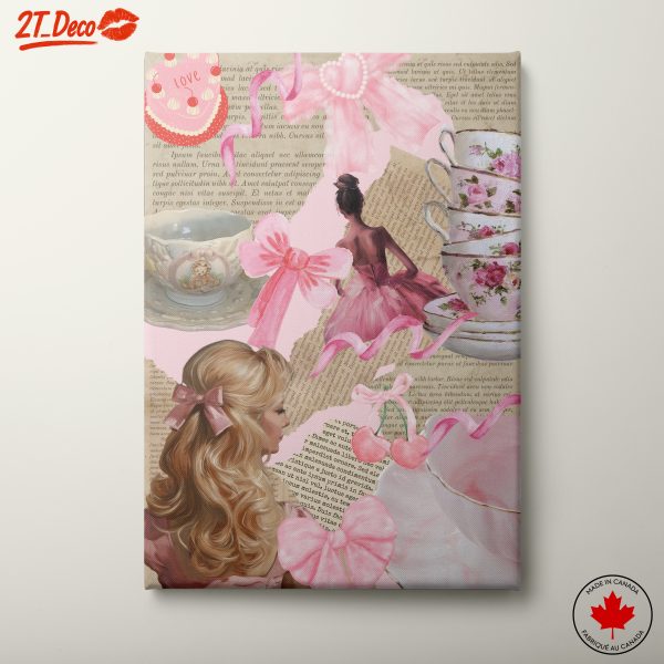 Charming Feminine Art Collage with Delicate Motifs