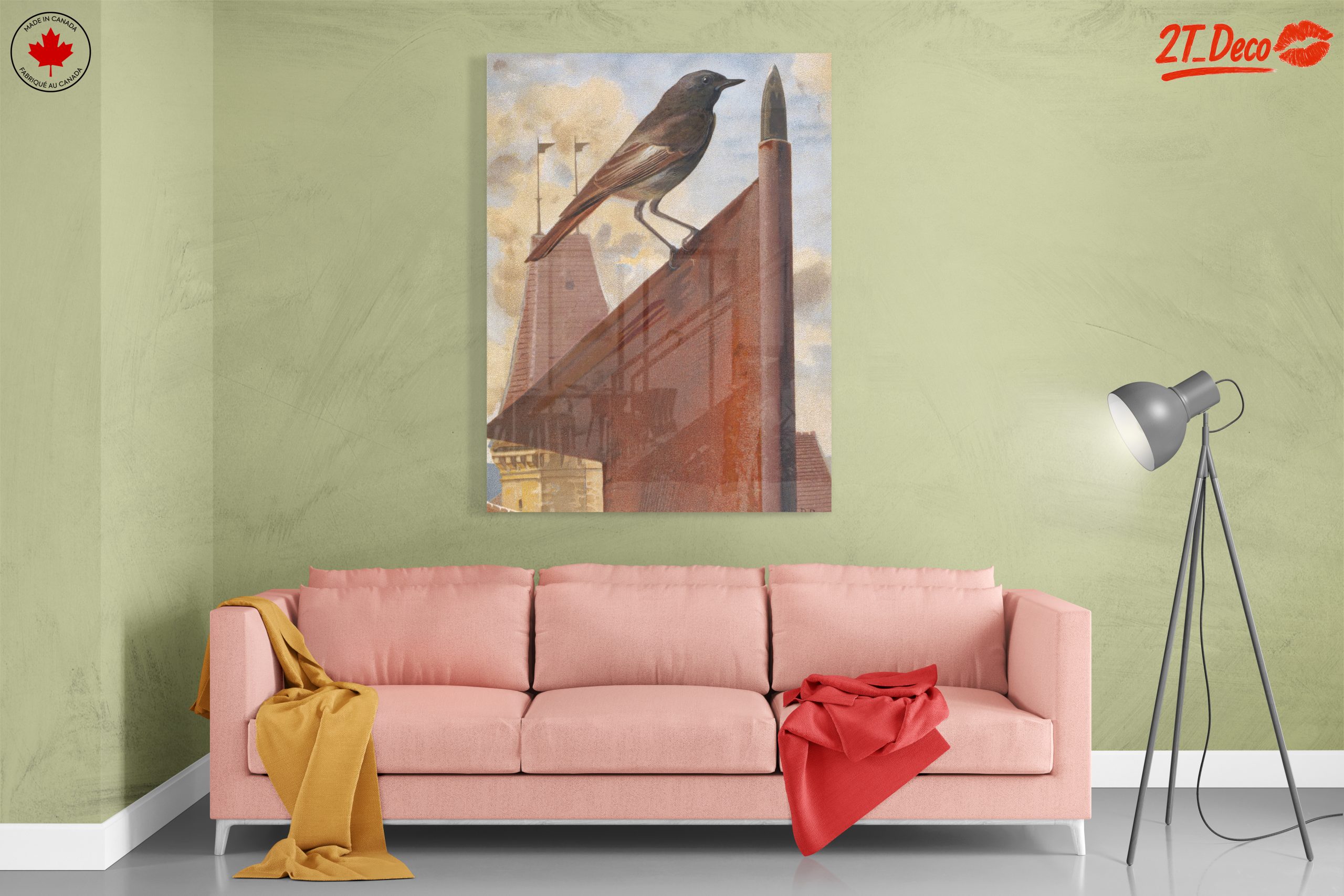 Bird on a Rooftop with Architectural Elements - Image 7