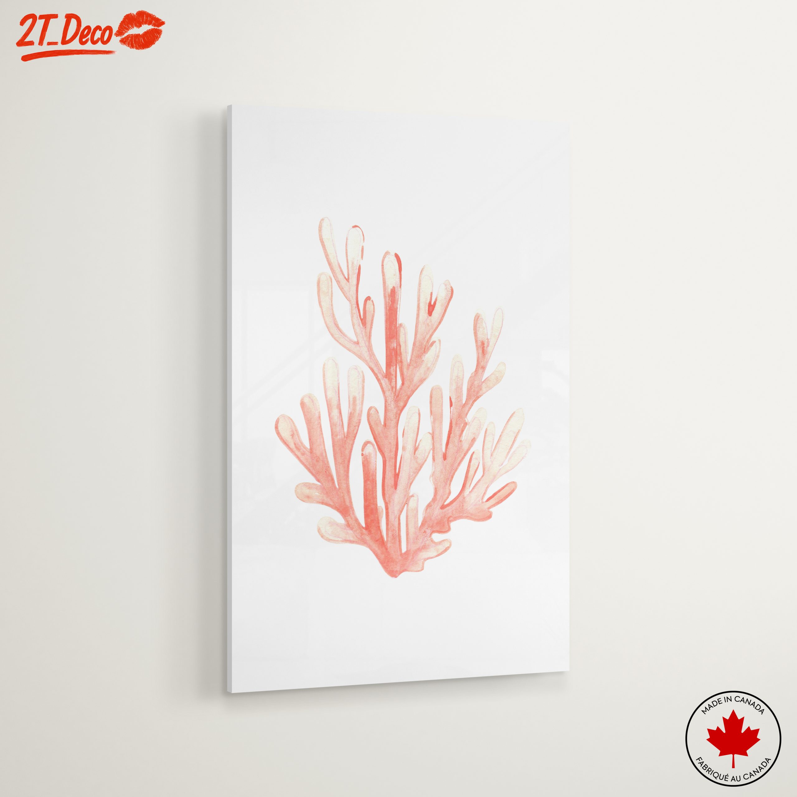 Delicate Coral Watercolor Art for Home Decor - Image 6